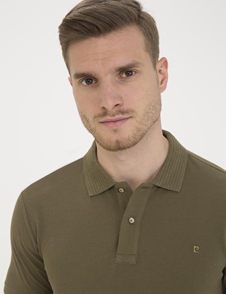 Açık Haki Slim Fit Basic Tişört - 50232382041