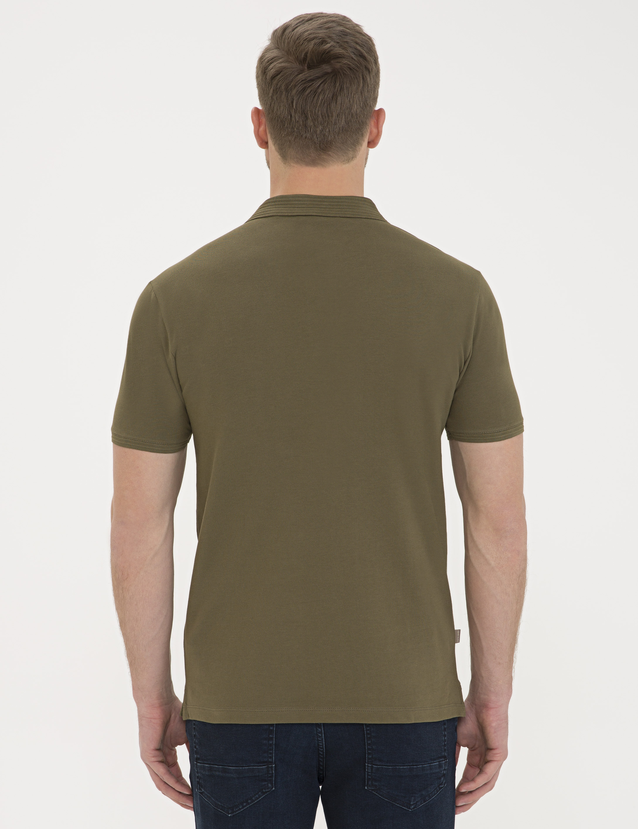 Açık Haki Slim Fit Basic Tişört