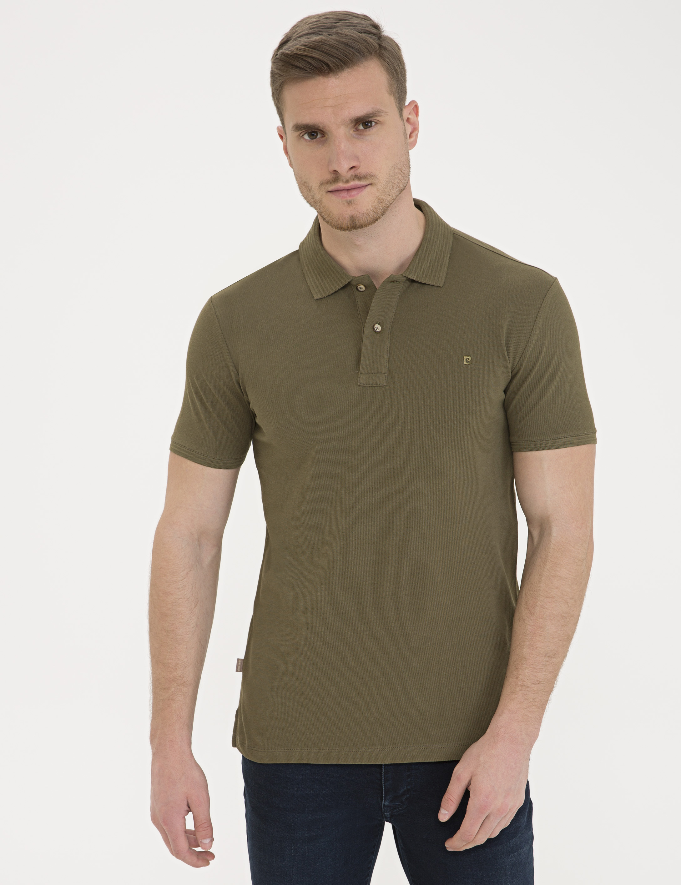 Açık Haki Slim Fit Basic Tişört
