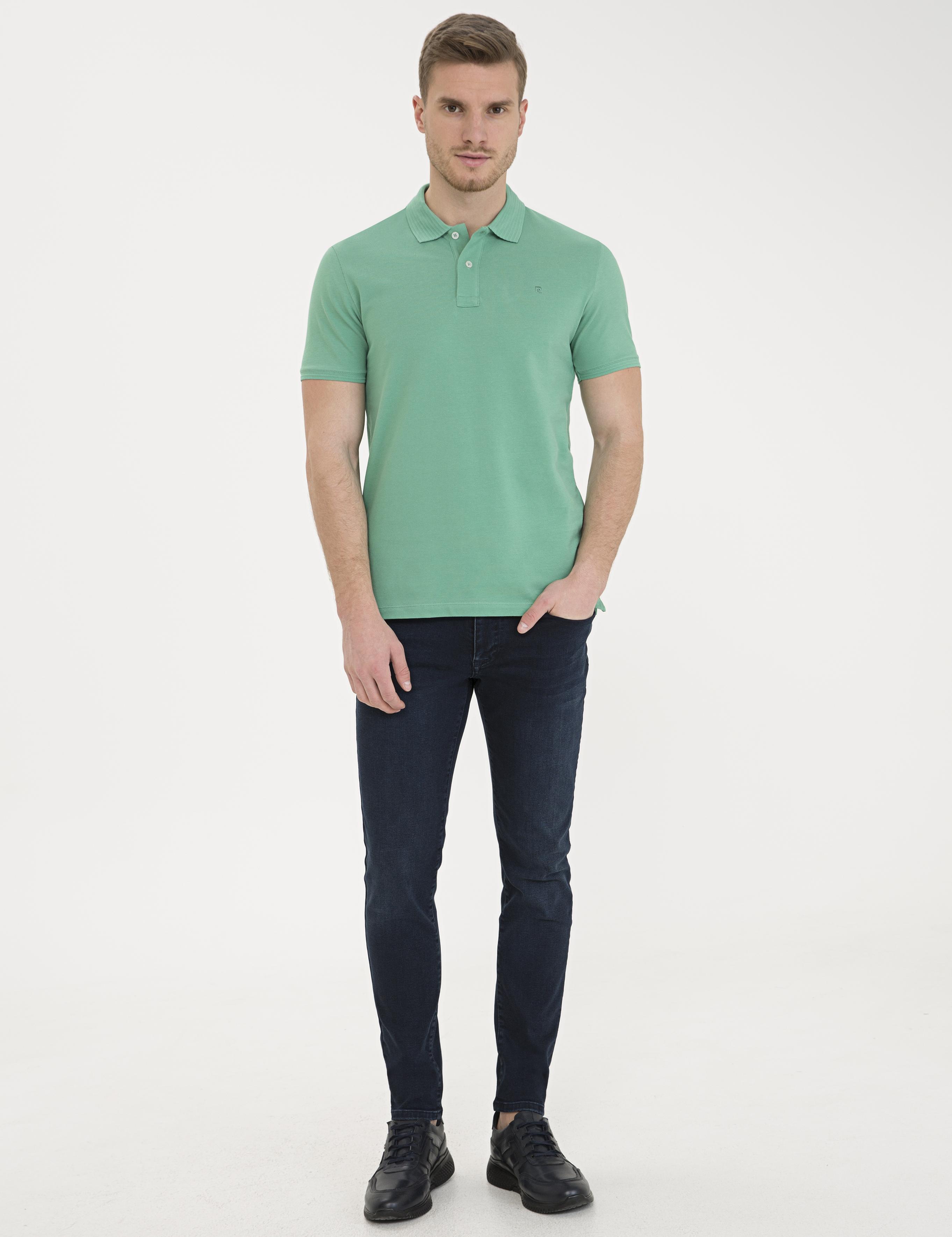 Yeşil Slim Fit Basic Tişört