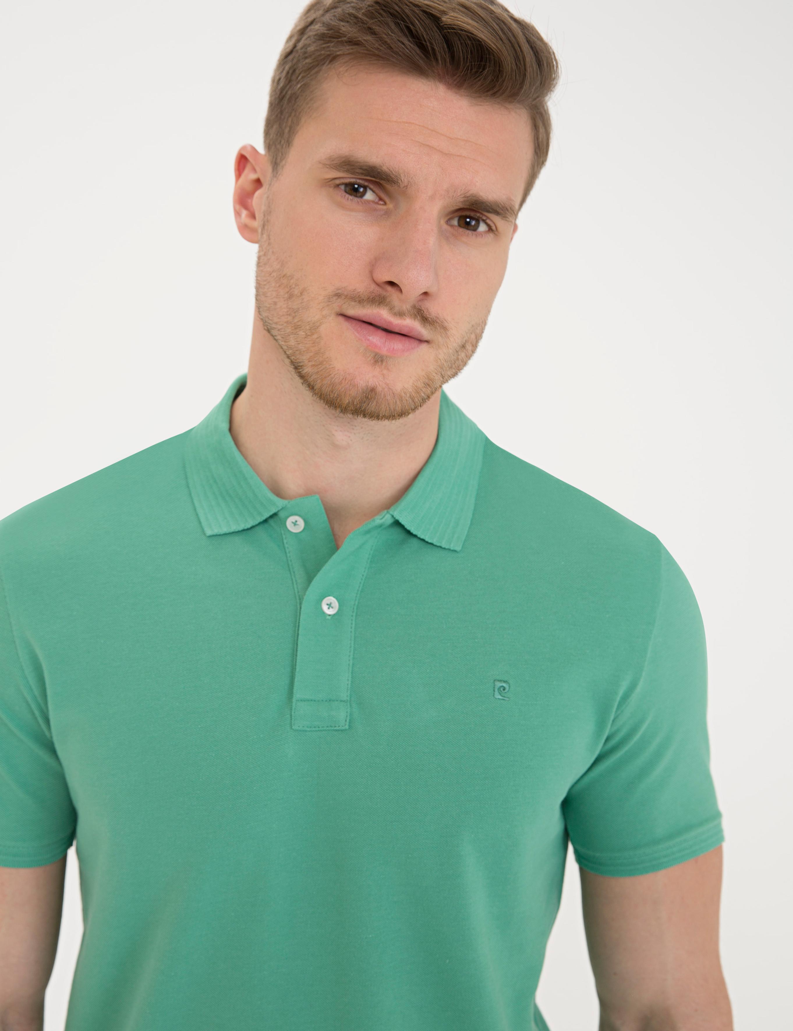 Yeşil Slim Fit Basic Tişört