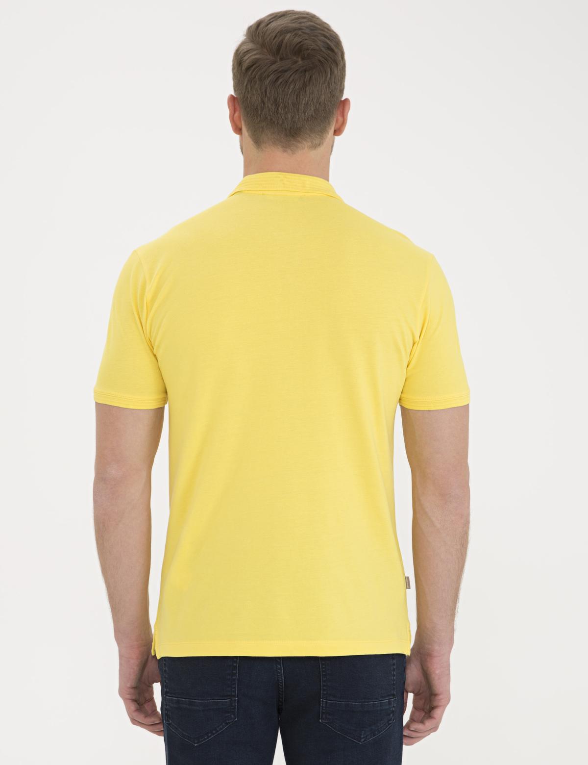 Sarı Slim Fit Basic Tişört - 50232382177