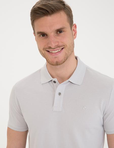 Açık Gri Slim Fit Basic T-Shirt - 50232382204