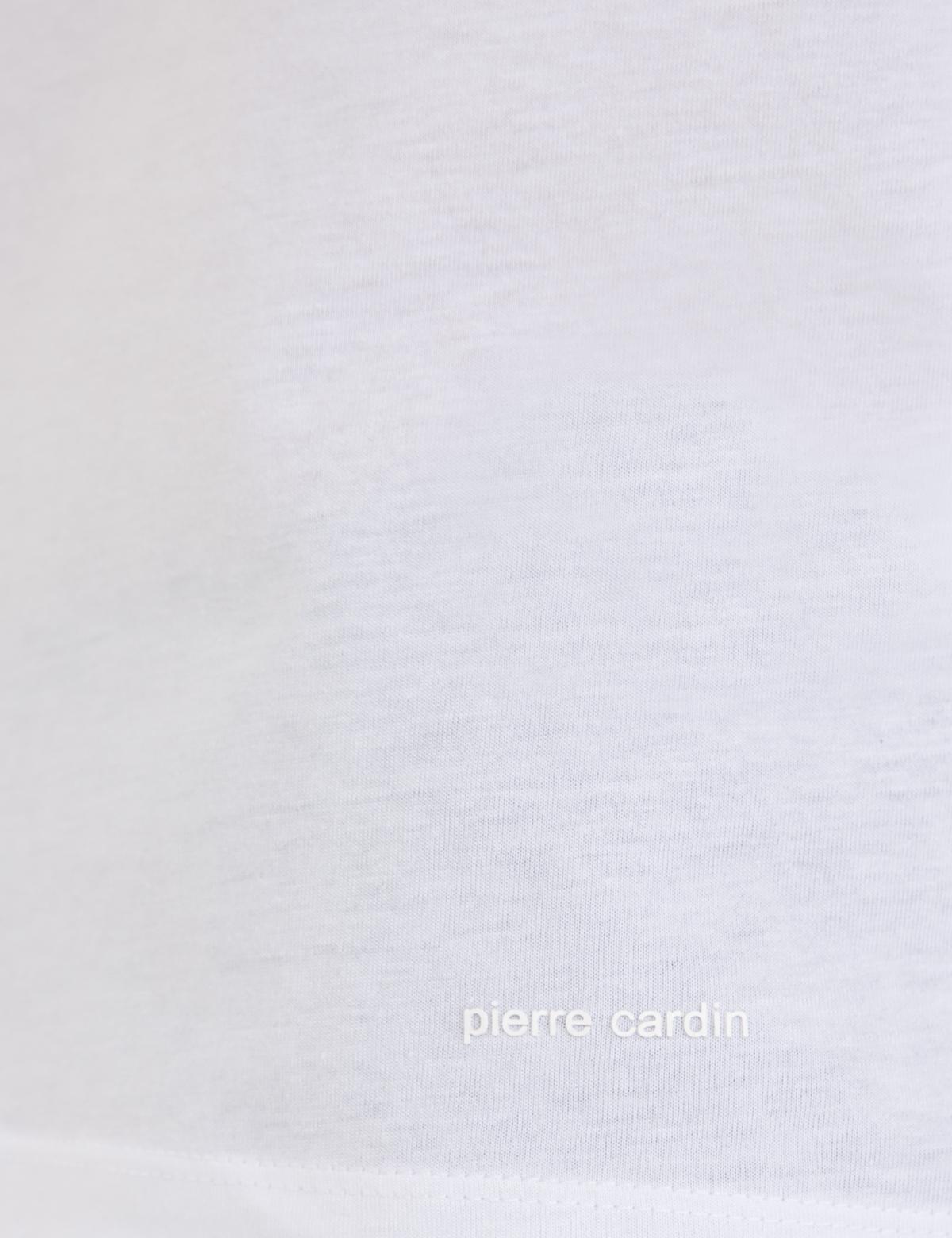 Beyaz Slim Fit V Yaka Basic Tişört - 50232383002