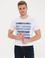 Beyaz Slim Fit Bisiklet Yaka Tişört