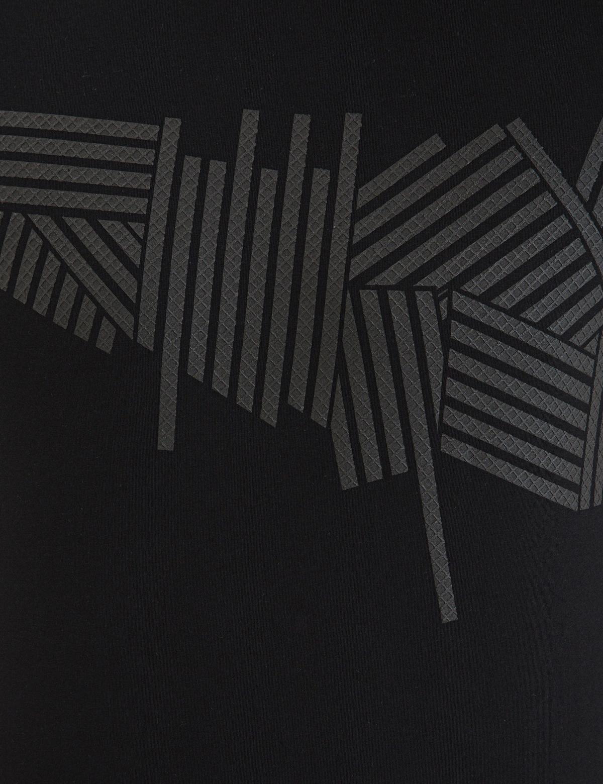 Siyah Slim Fit Bisiklet Yaka Tişört - 50233264115