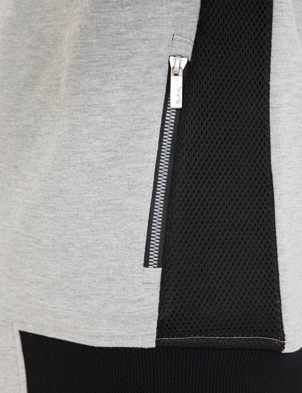 Gri Melanj Standart Fit Kapüşonlu Sweatshirt - 50233278158