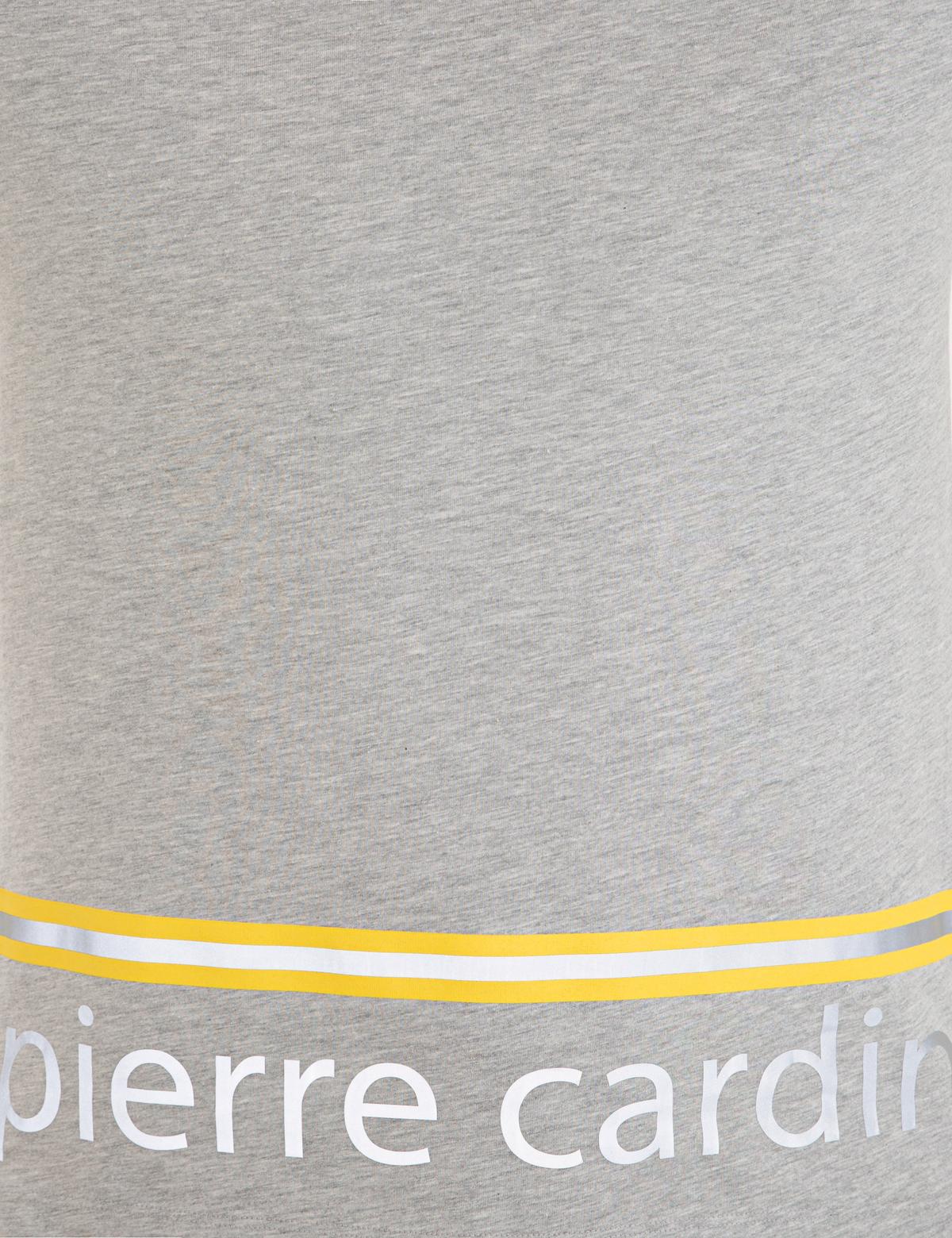 Açık Gri Melanj Slim Fit Baskılı Bisiklet Yaka Tişört - 50233263151