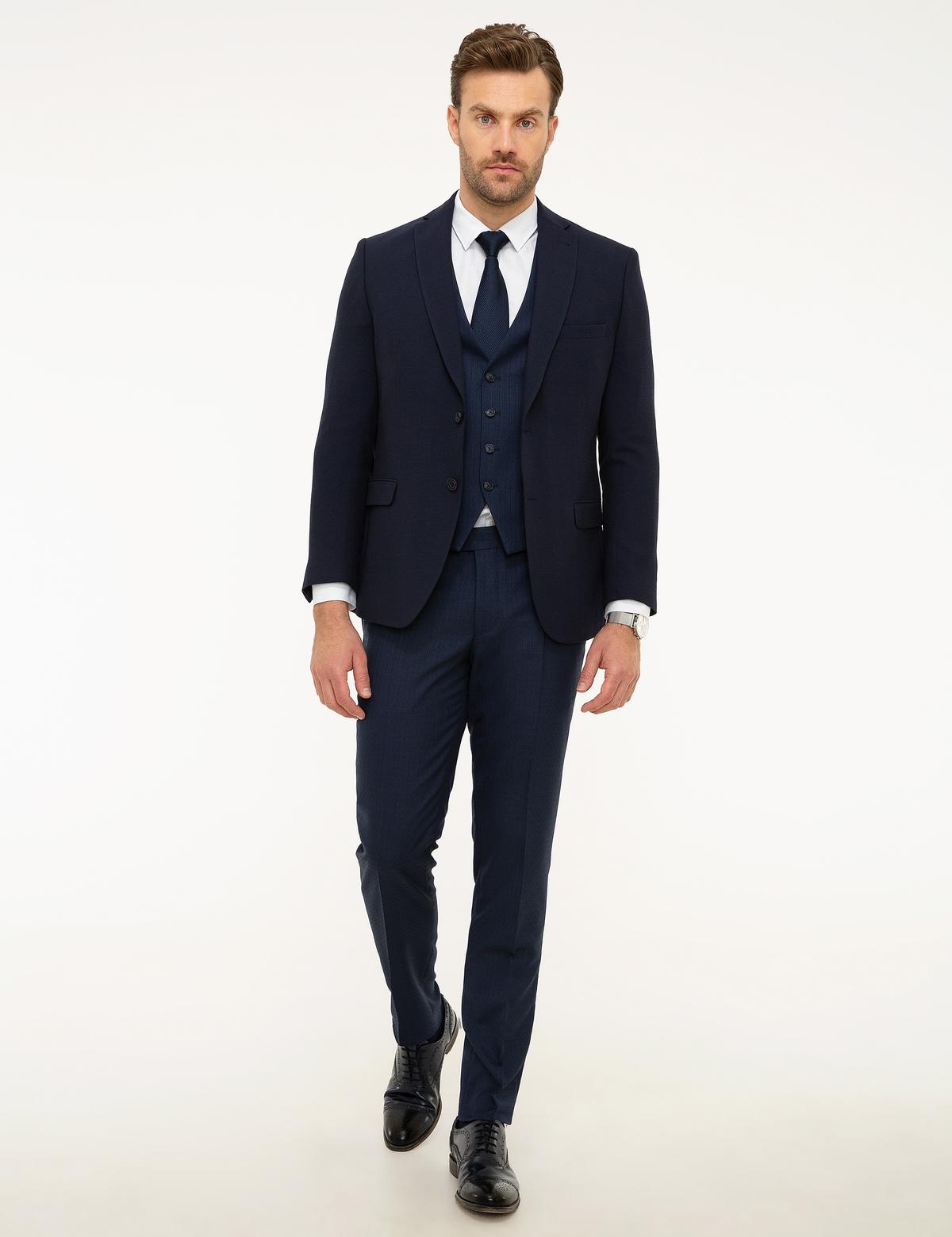 Lacivert Slim Fit Ceket - 50195225038