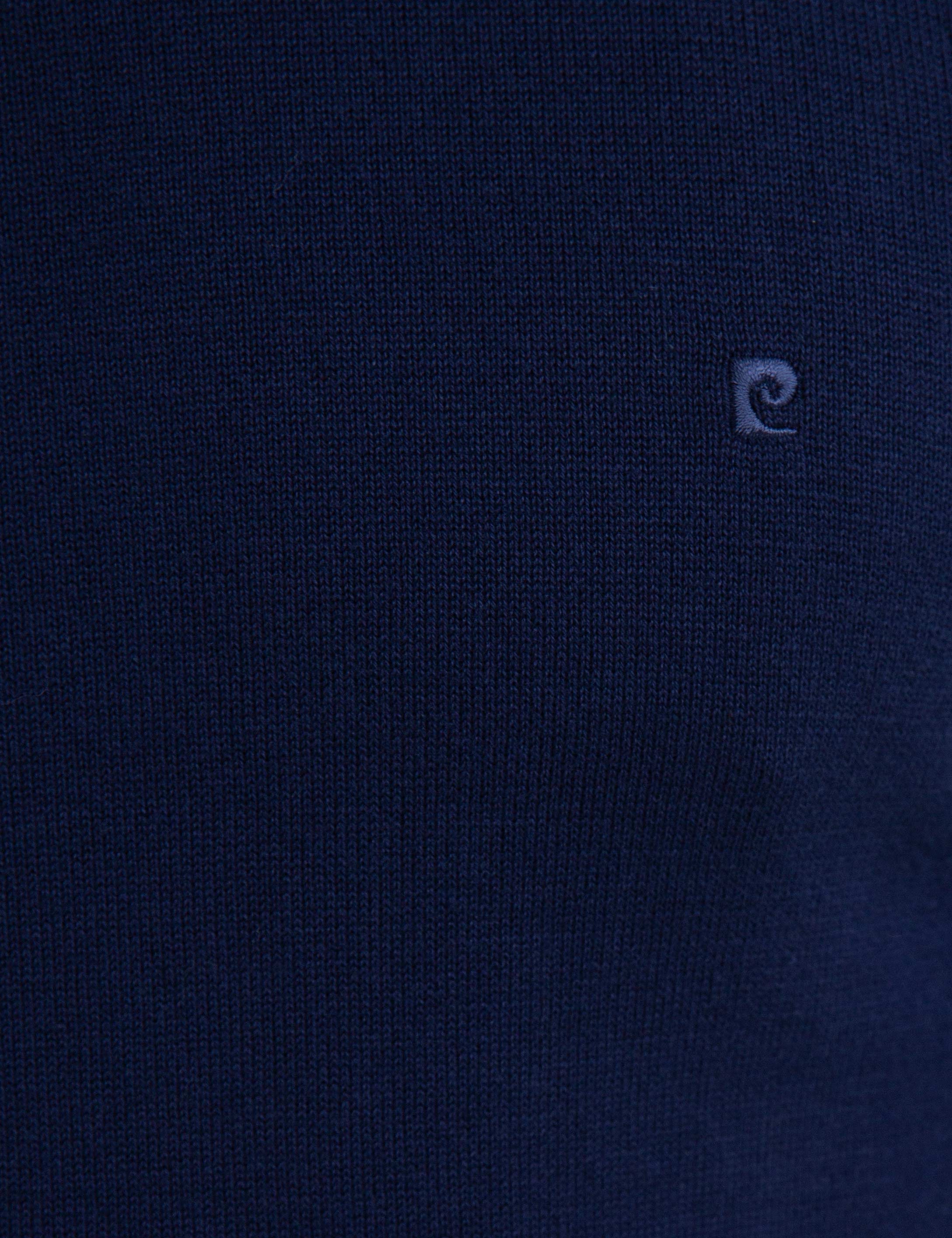 Lacivert Slim Fit Basic Kazak - Image 6