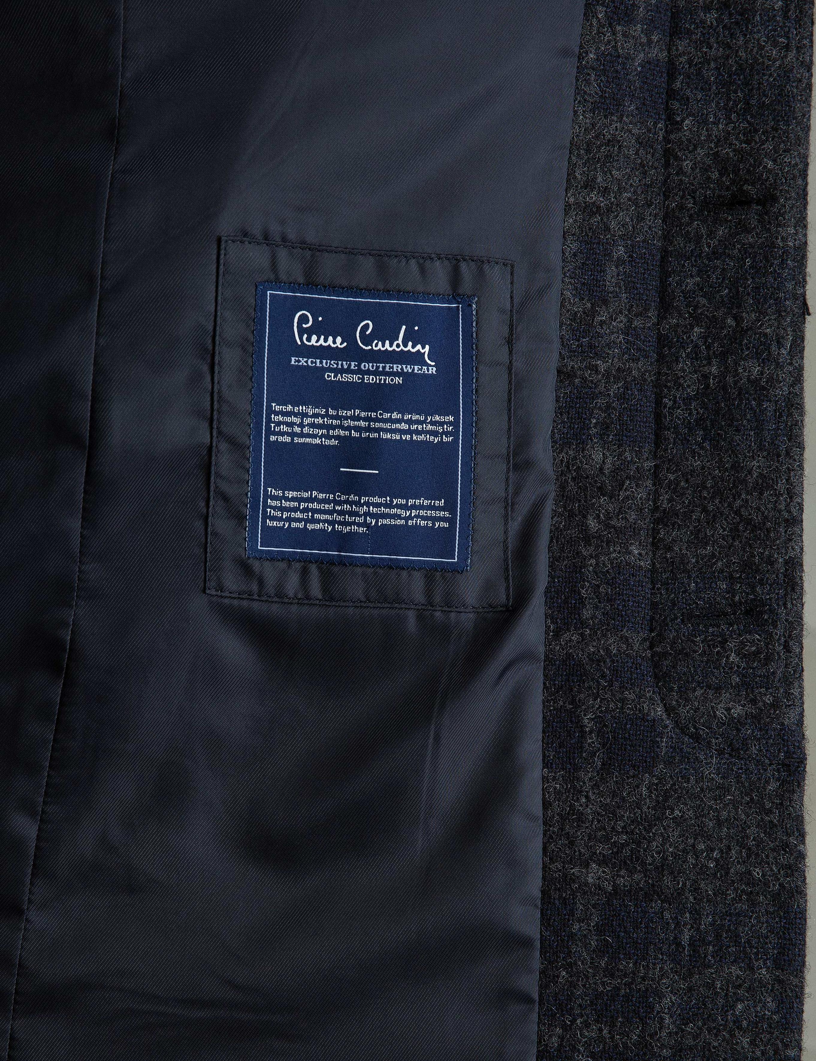 Lacivert Slim Fit Palto