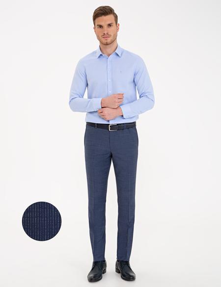 Açık Lacivert Slim Fit Kumaş Pantolon - 50235637039
