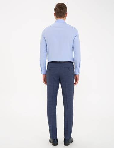 Açık Lacivert Slim Fit Kumaş Pantolon