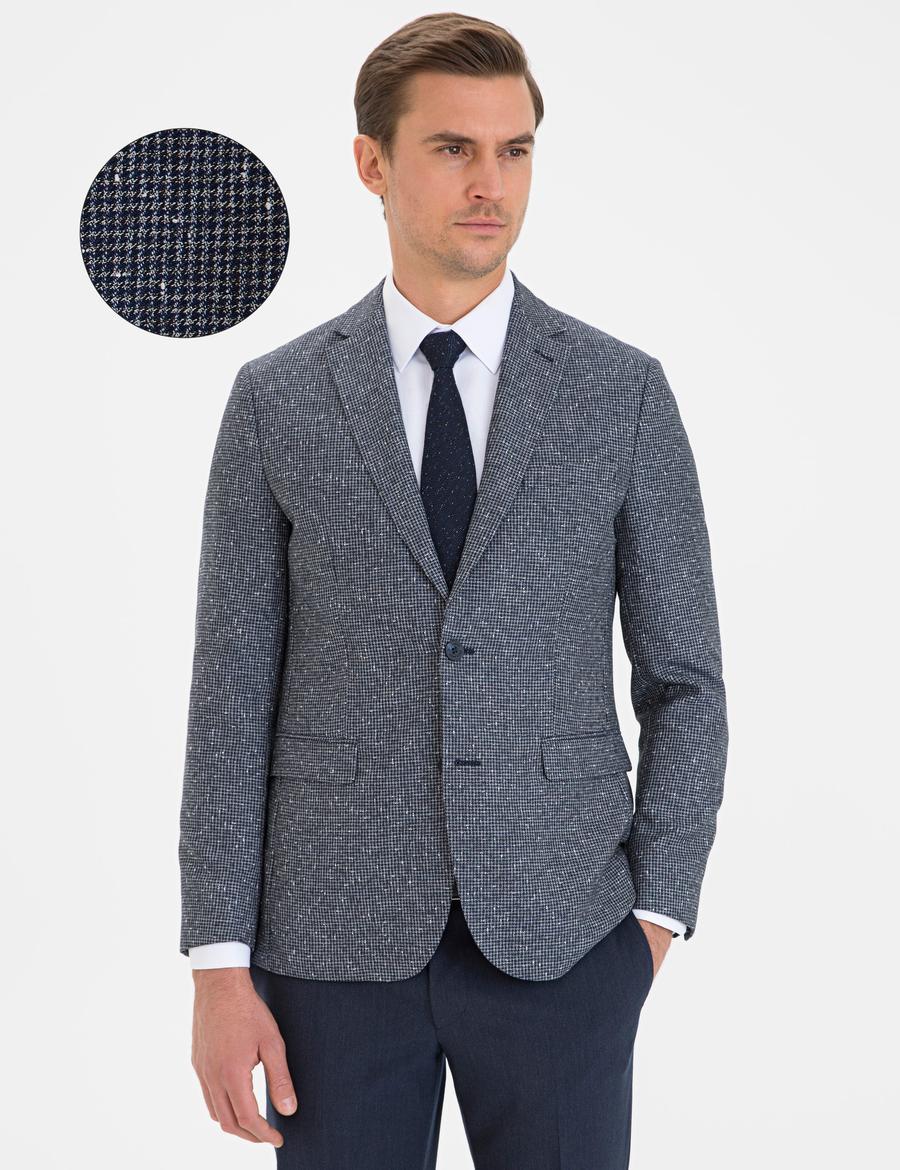 Lacivert Slim Fit Ceket