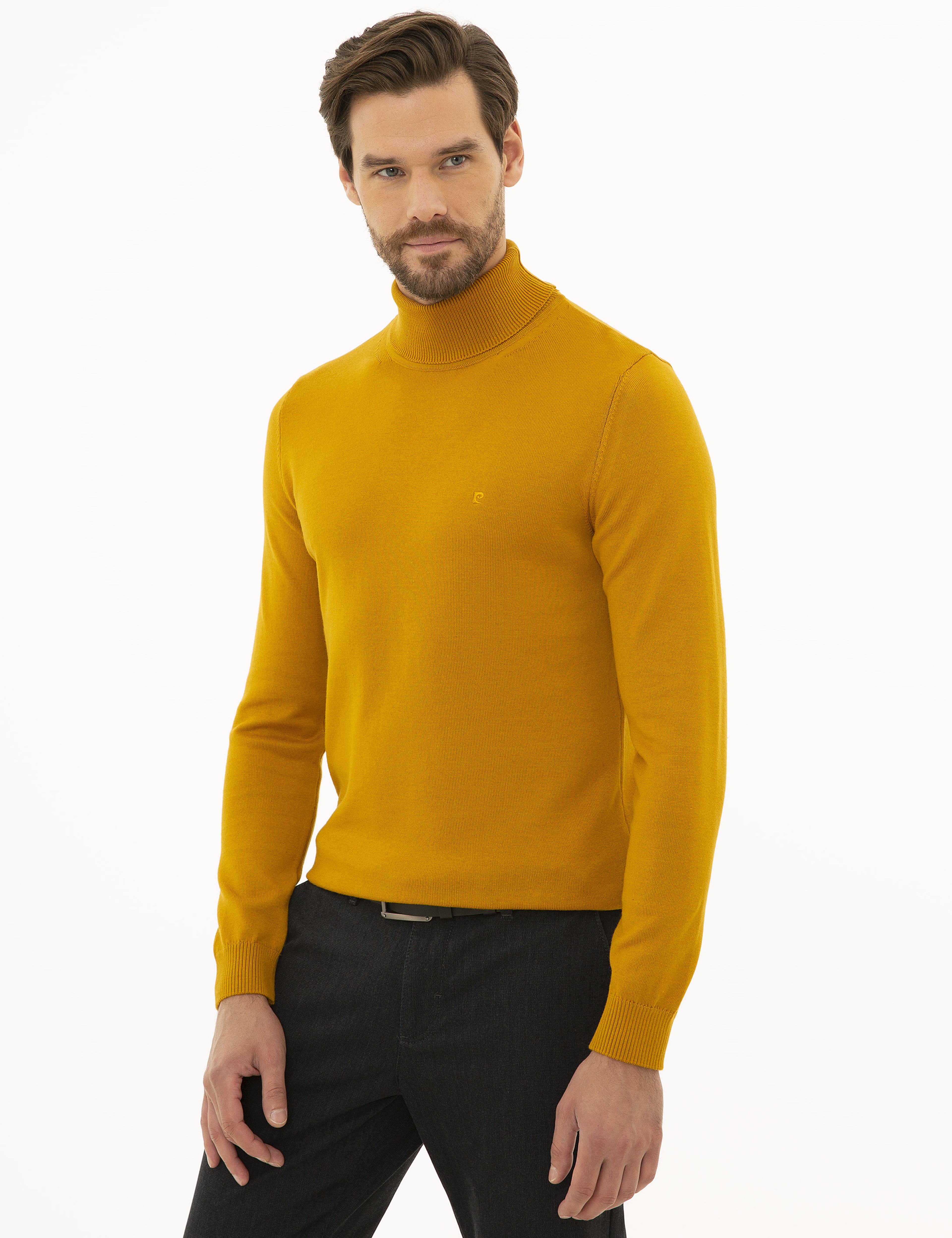 Safran Slim Fit Balıkçı Yaka Basic Triko Kazak - Image 3