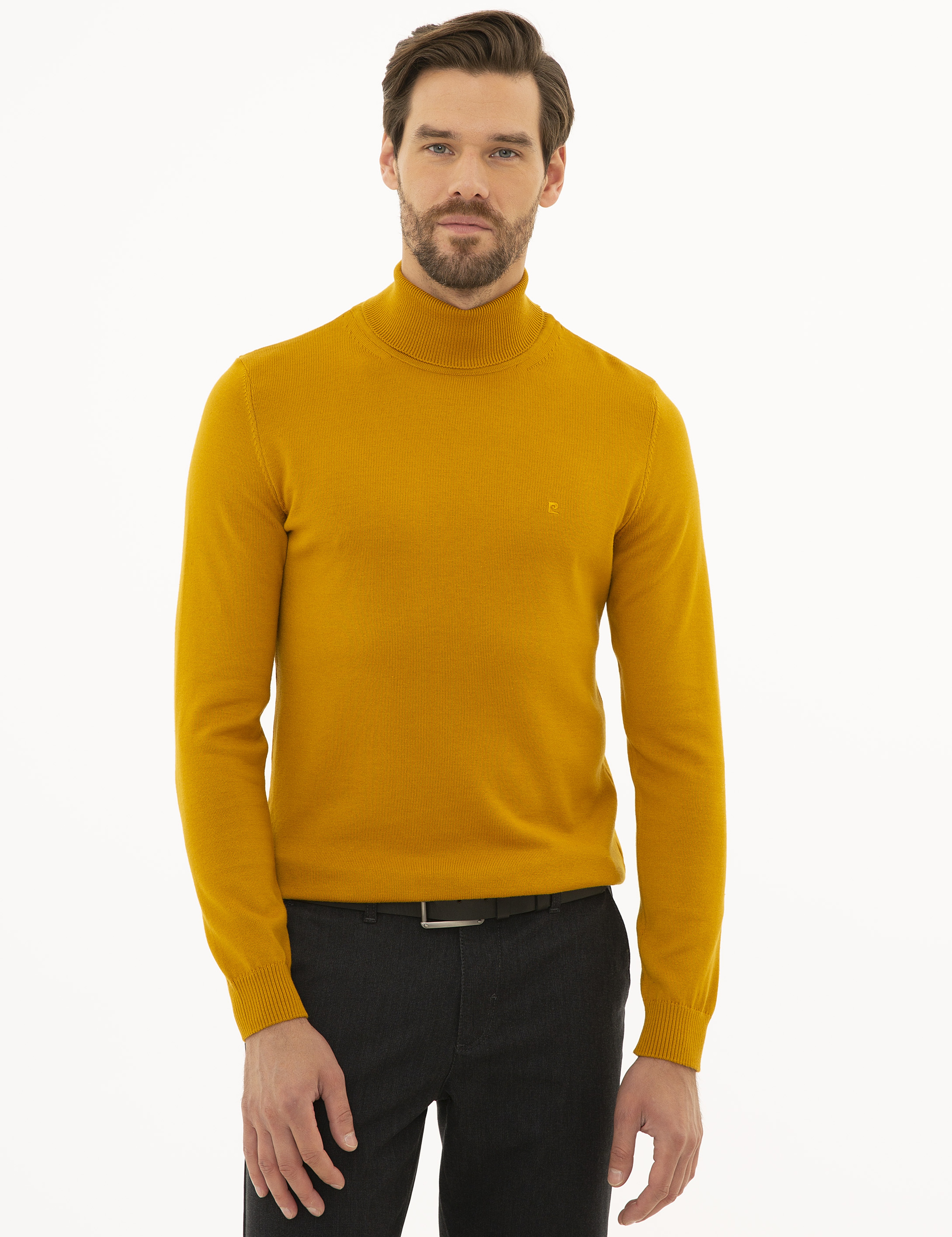Safran Slim Fit Balıkçı Yaka Basic Triko Kazak - Image 1