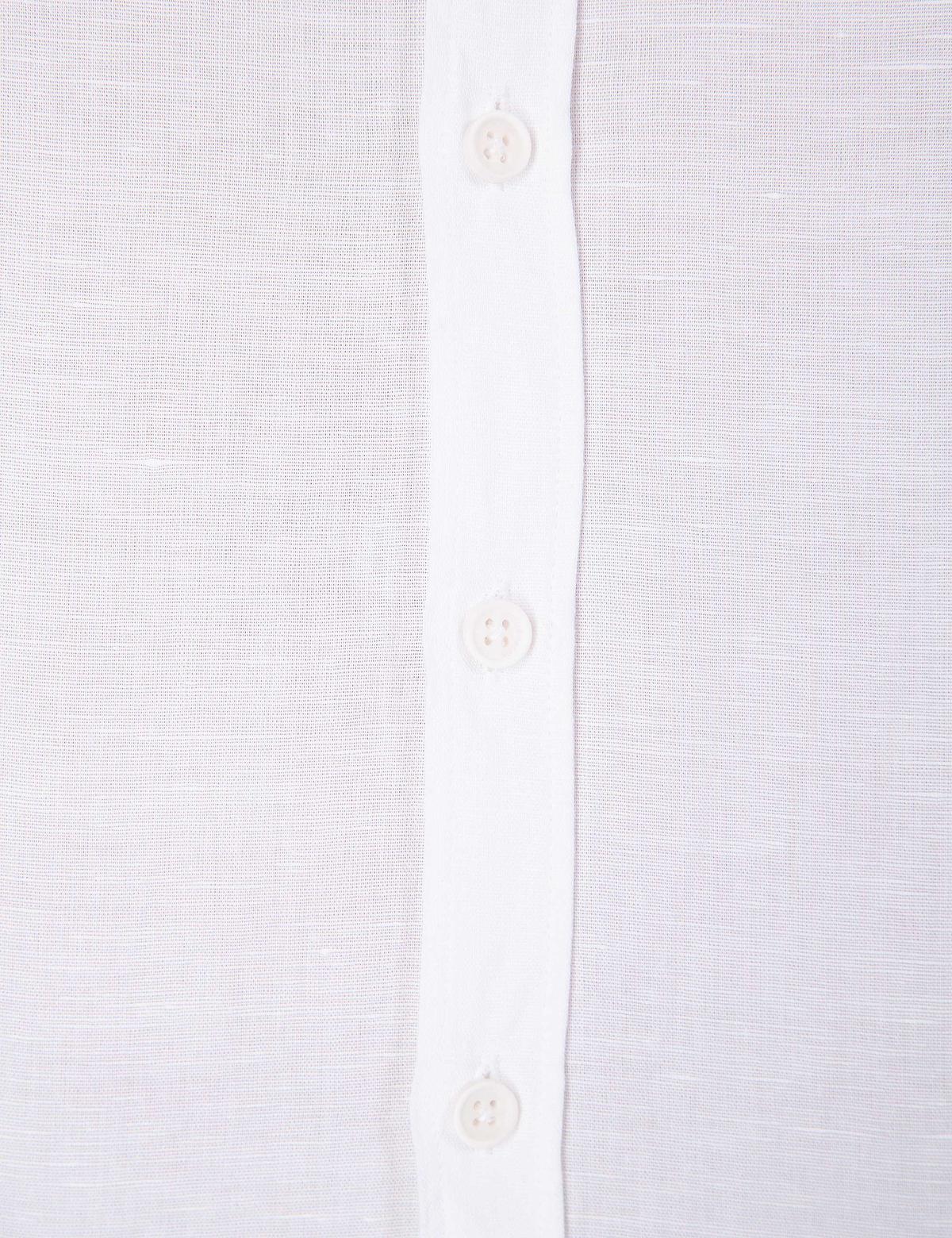 Beyaz Slim Fit Keten Karışımlı Gömlek - 50202802016