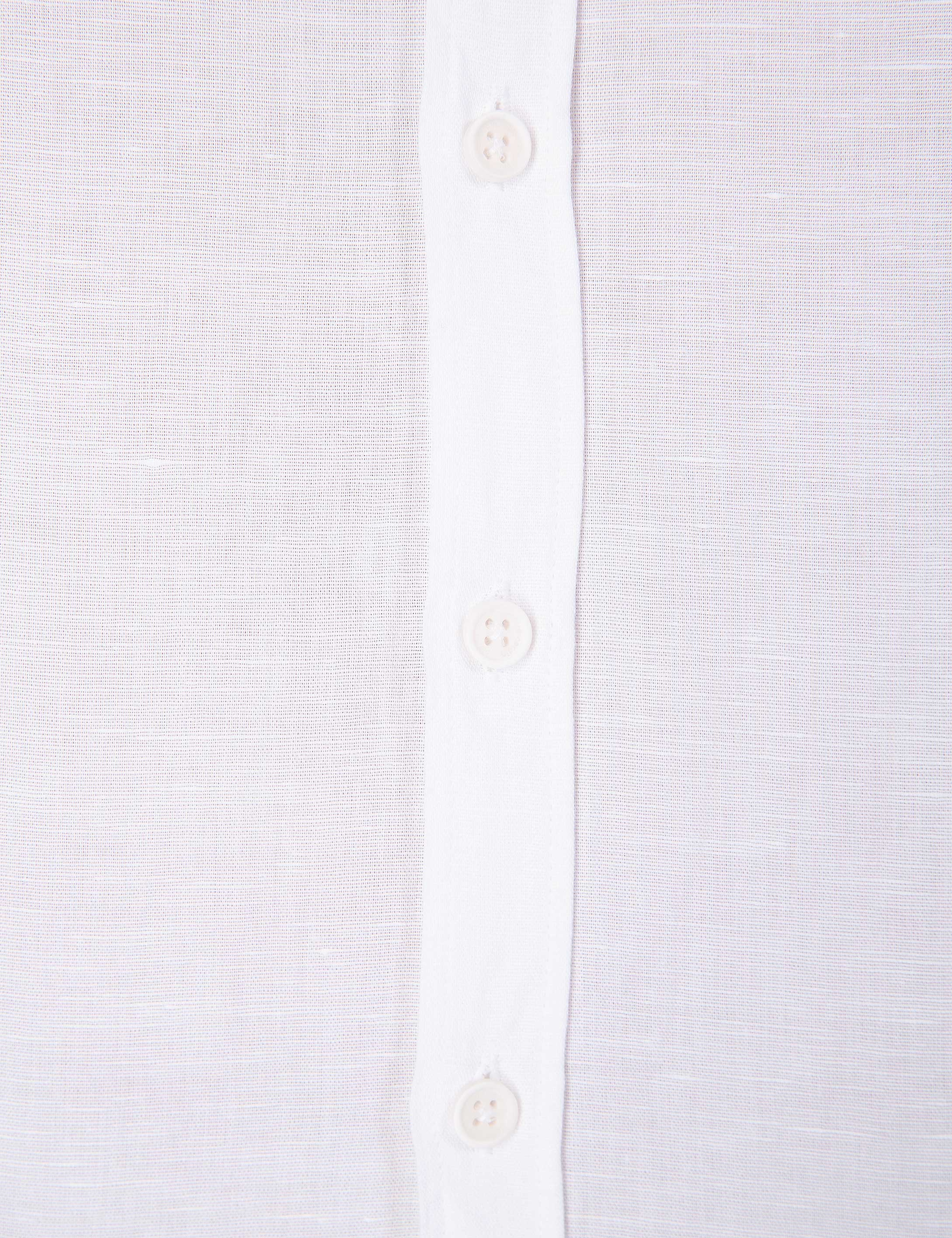 Beyaz Slim Fit Keten Karışımlı Gömlek - Image 6
