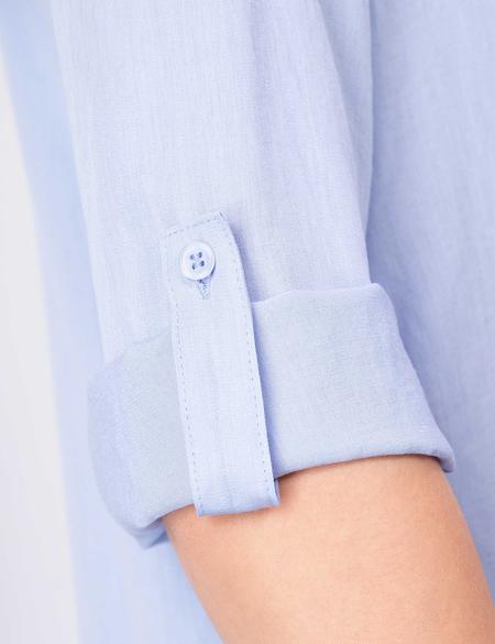 Açık Mavi Comfort Fit Uzun Kollu Gömlek - 50202820003