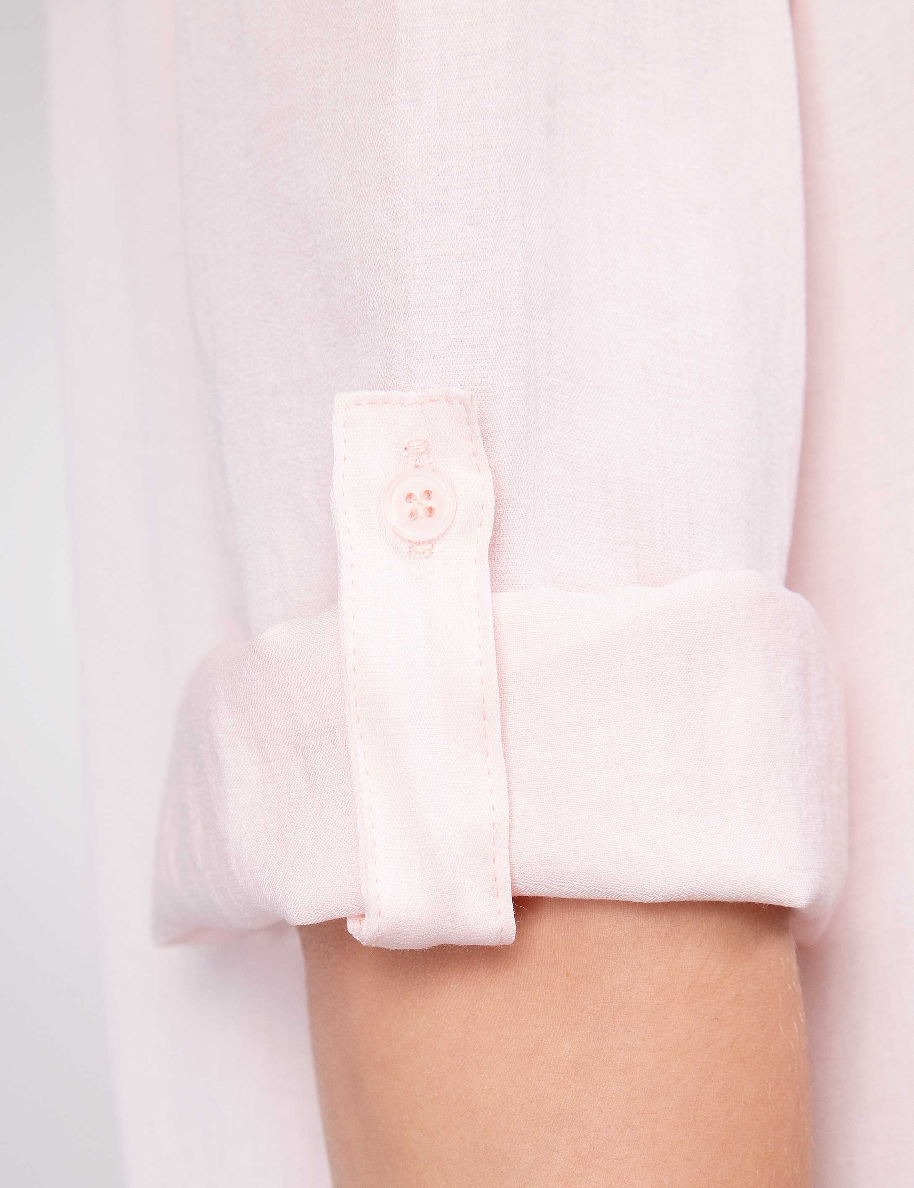 Toz Pembe Comfort Fit Uzun Kollu Gömlek - Image 5