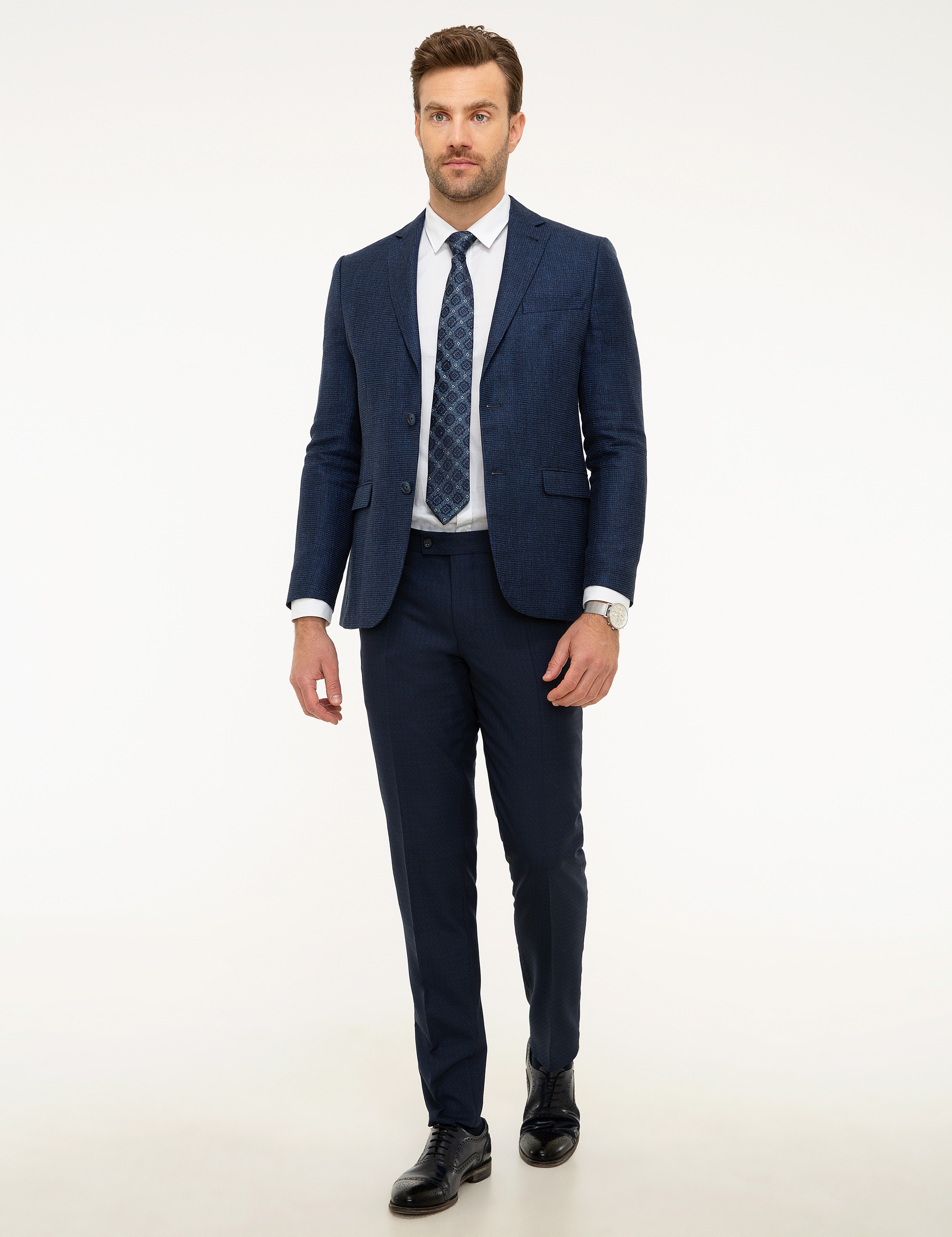 Lacivert Slim Fit Ceket - Image 5