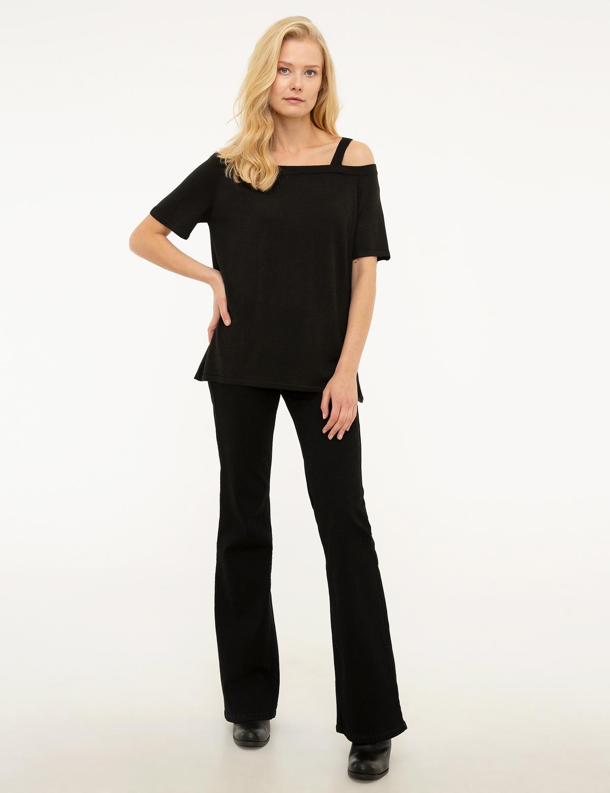 Siyah Triko Tişört - 50202053006