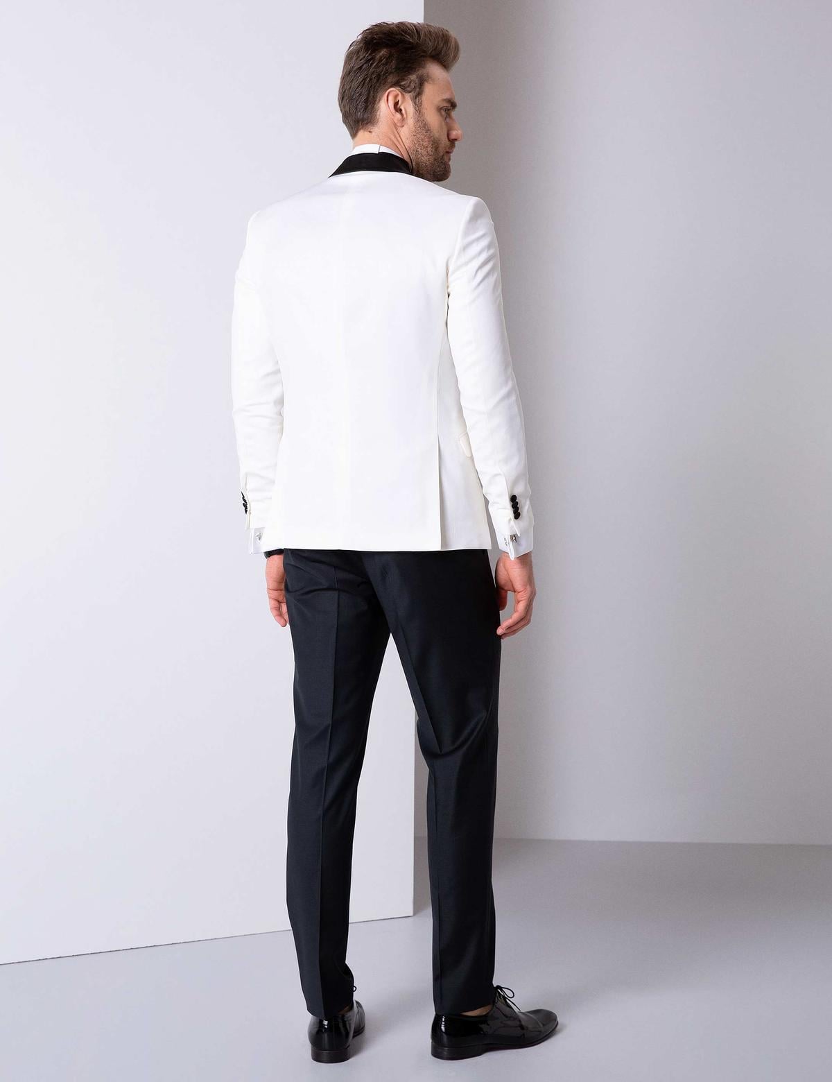 Ekru Yelekli Damatlık Smokin - 50208304047