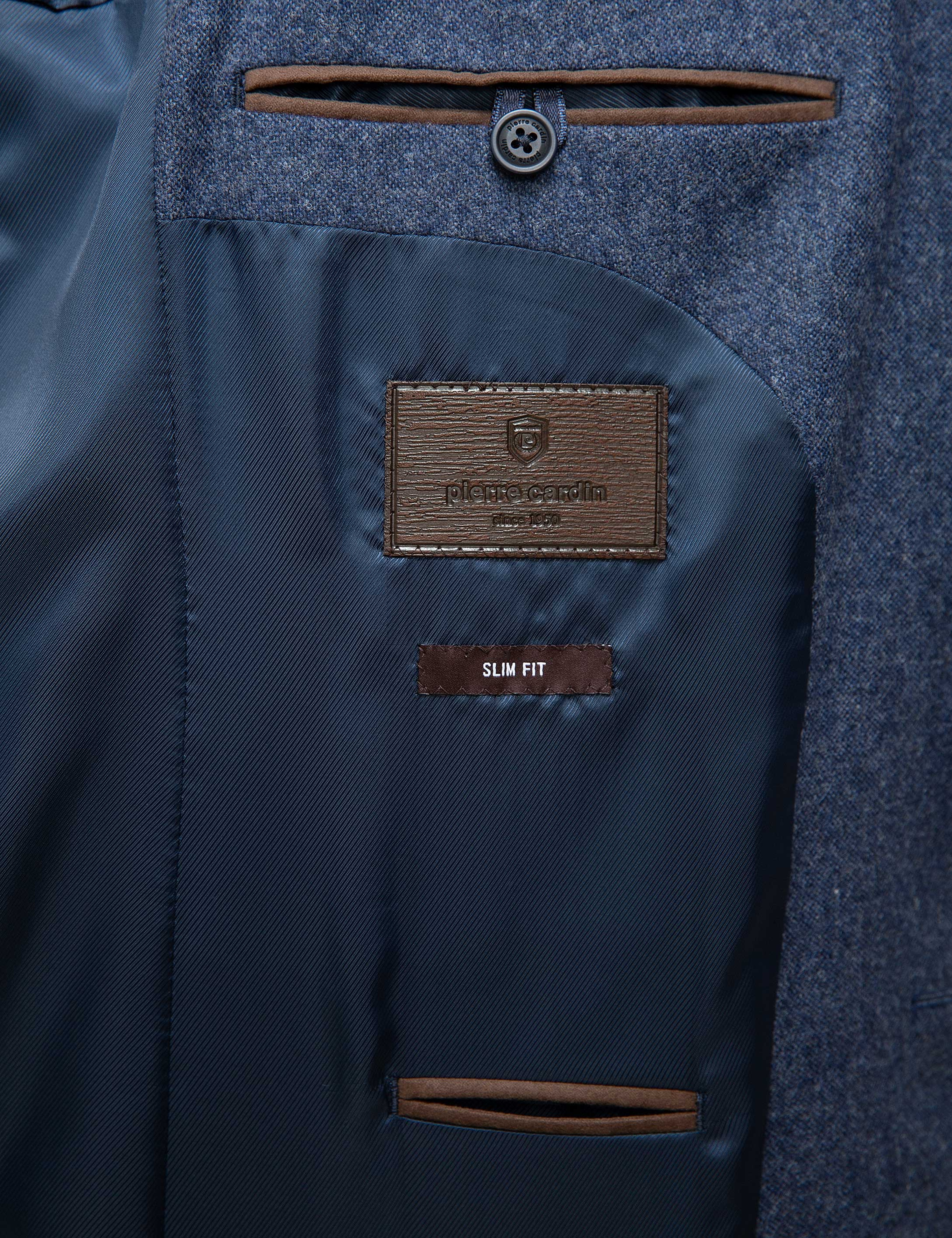 Açık Lacivert Slim Fit Ceket - Image 5