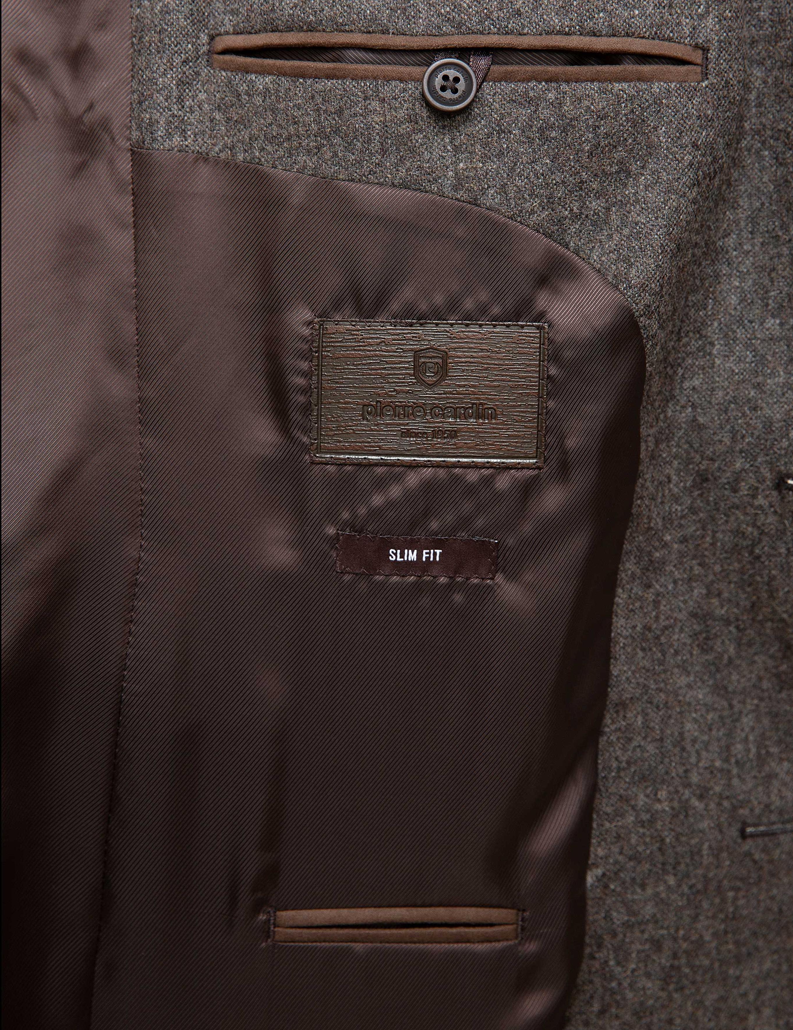 Kahverengi Slim Fit Ceket