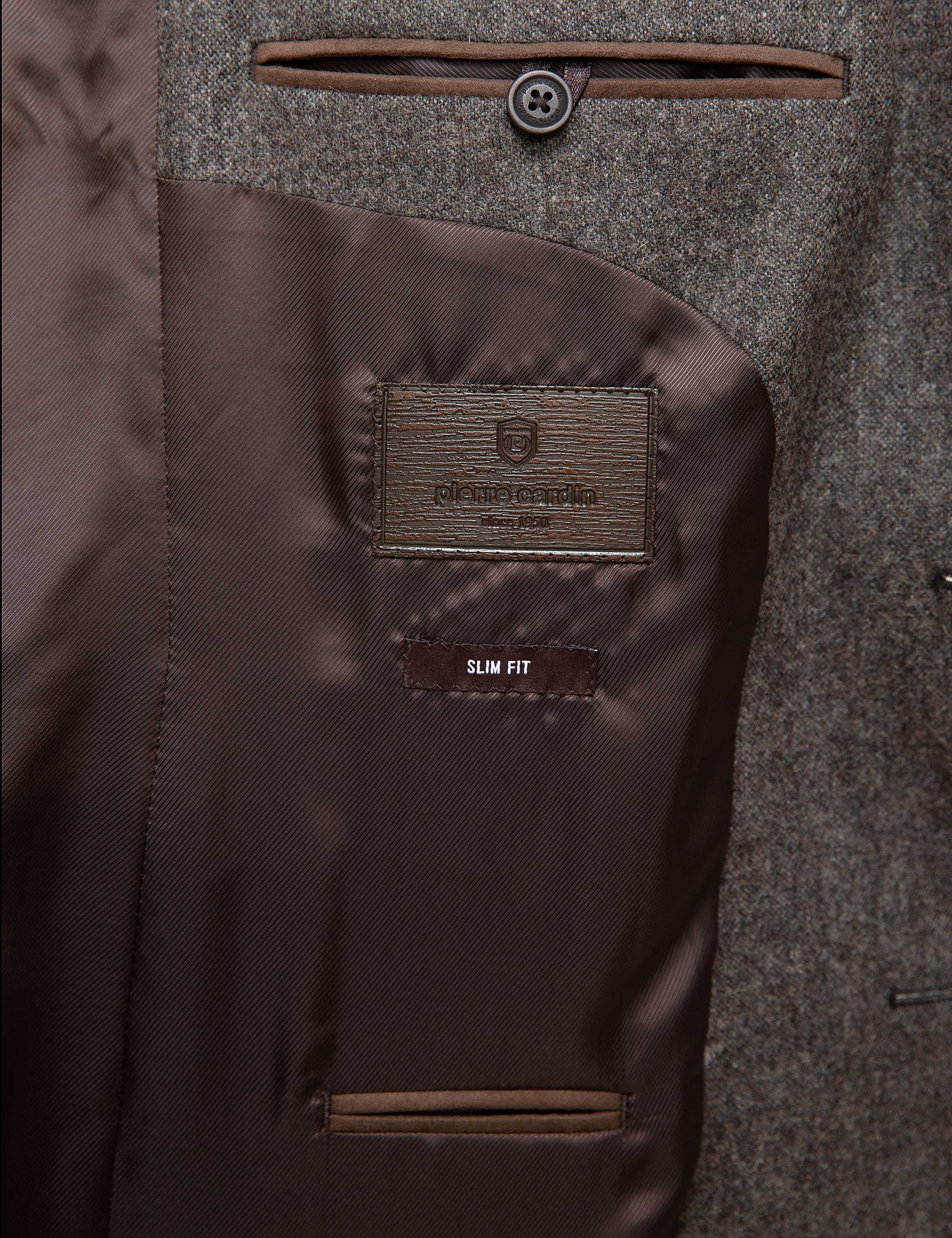 Kahverengi Slim Fit Ceket