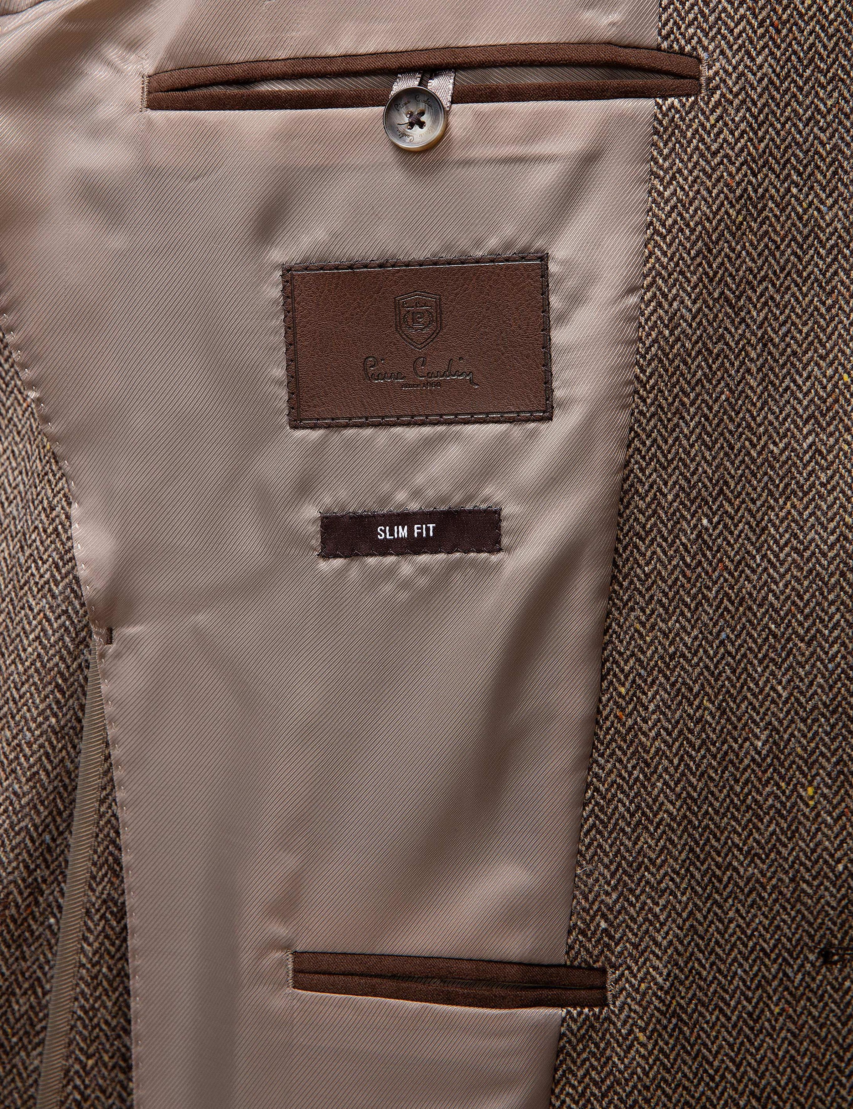 Kahverengi Slim Fit Ceket