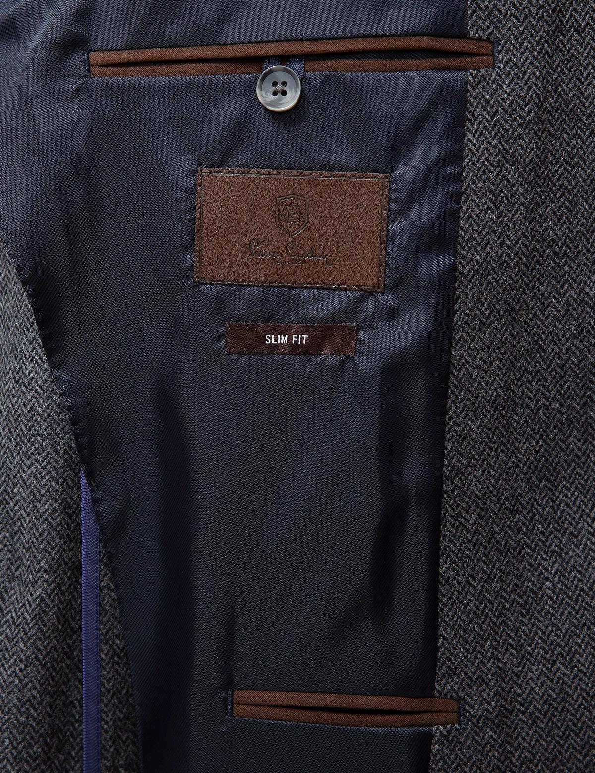 Gri Slim Fit Ceket - 50208893038