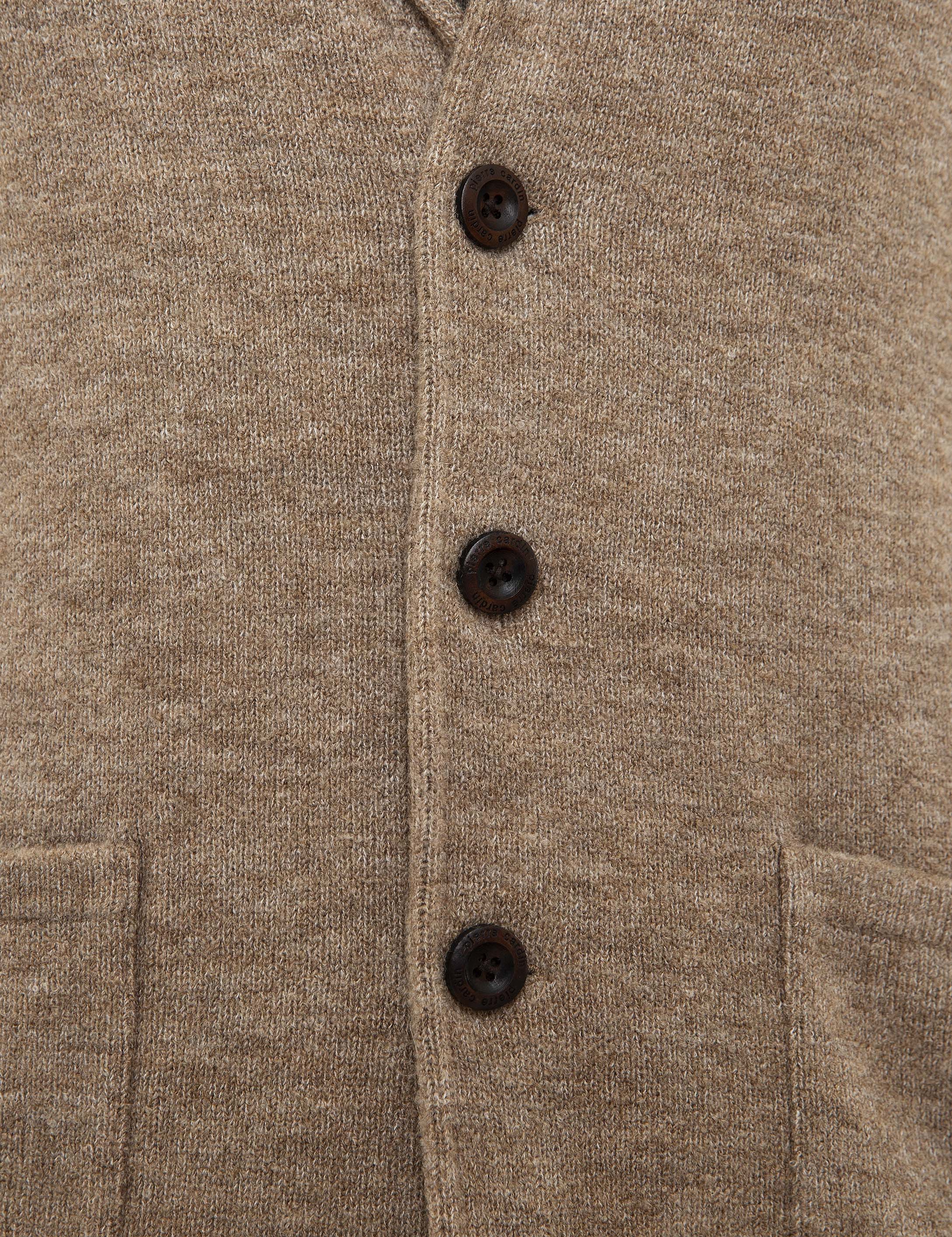 Bej Slim Fit Triko Hırka - Image 6
