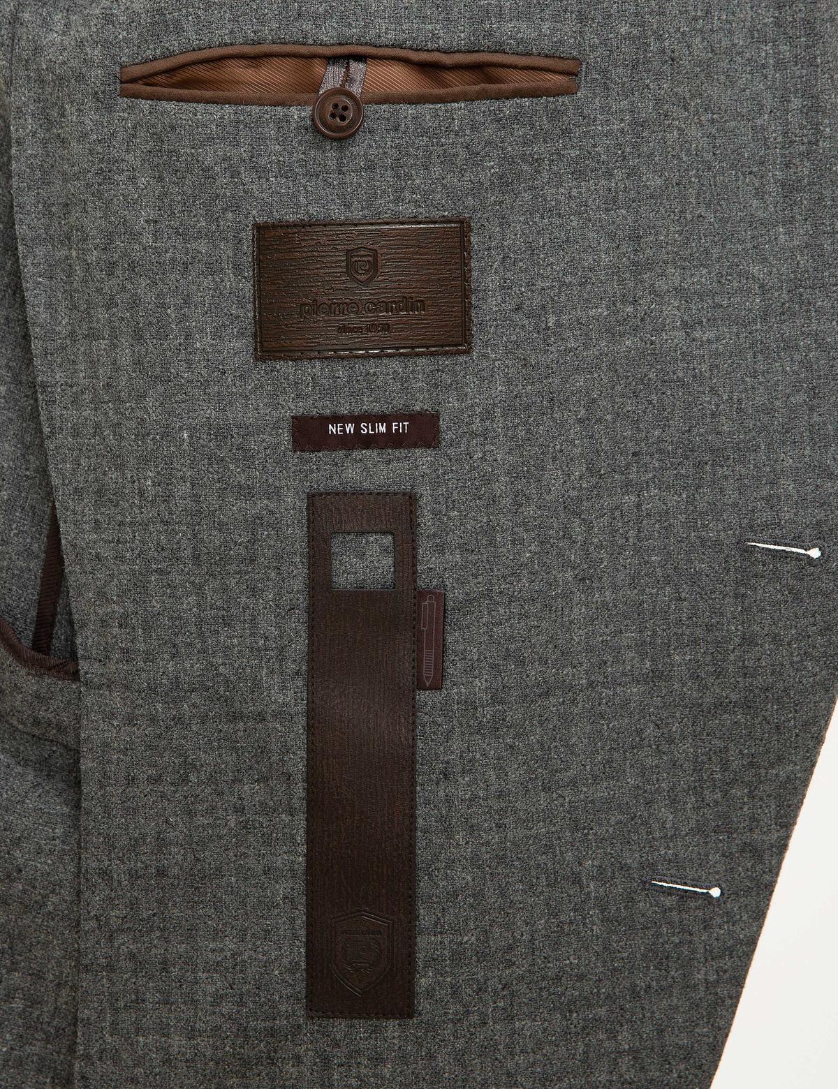 Gri Ekstra Slim Fit Ceket - 50208602005