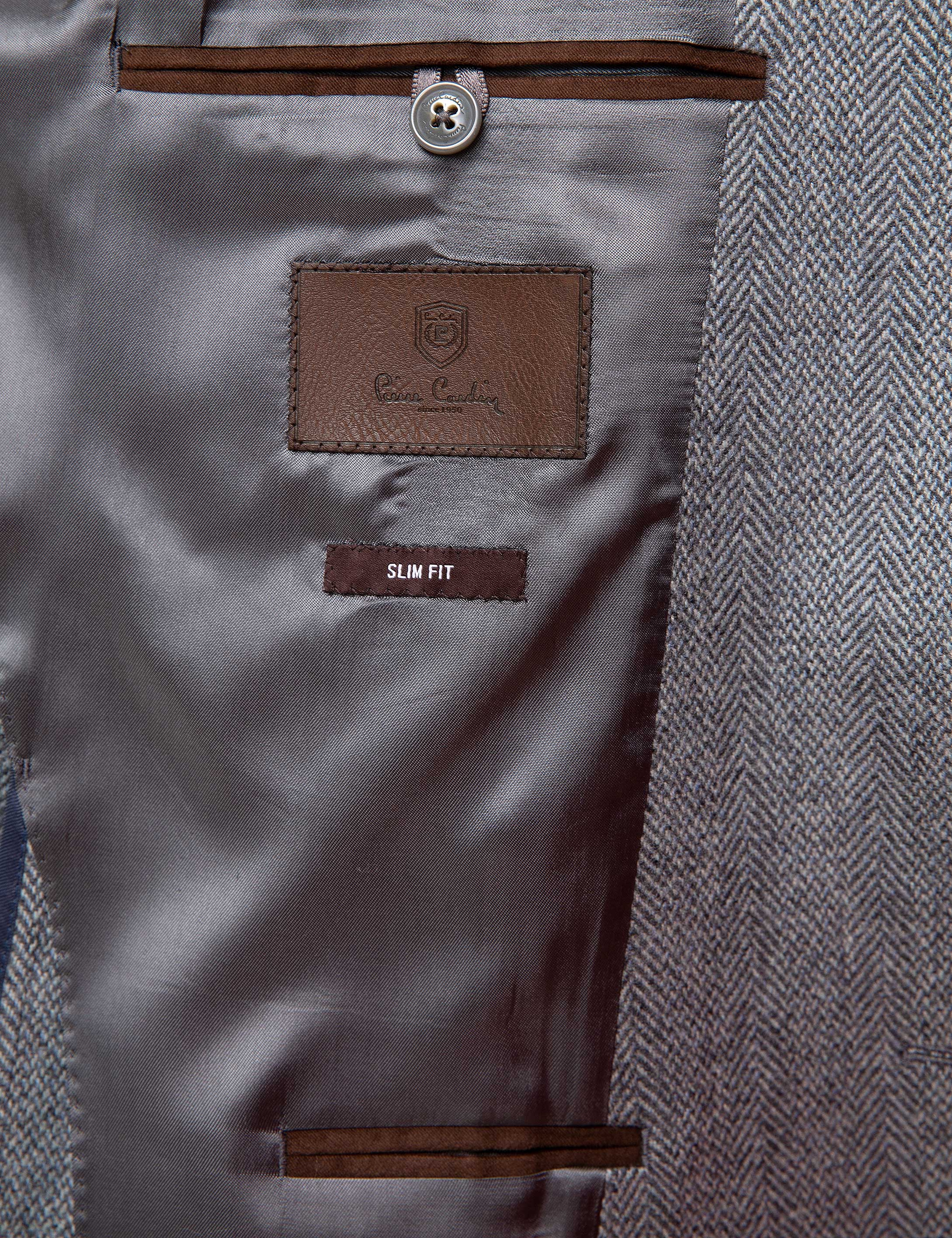 Gri Slim Fit Ceket - Image 5