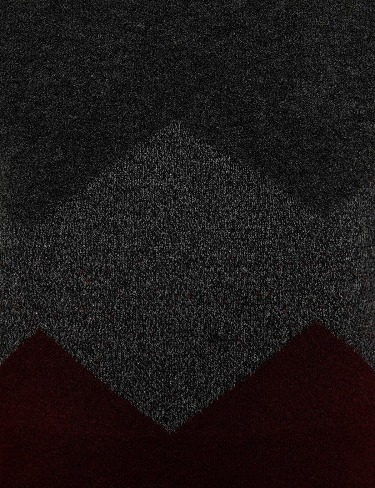 Koyu Gri Slim Fit Triko Kazak - 50208777026