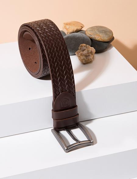 Kahverengi Denim Kemer - 50241343006