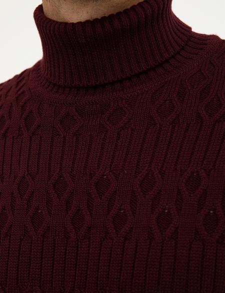 Bordo Slim Fit Kazak - 50208932008