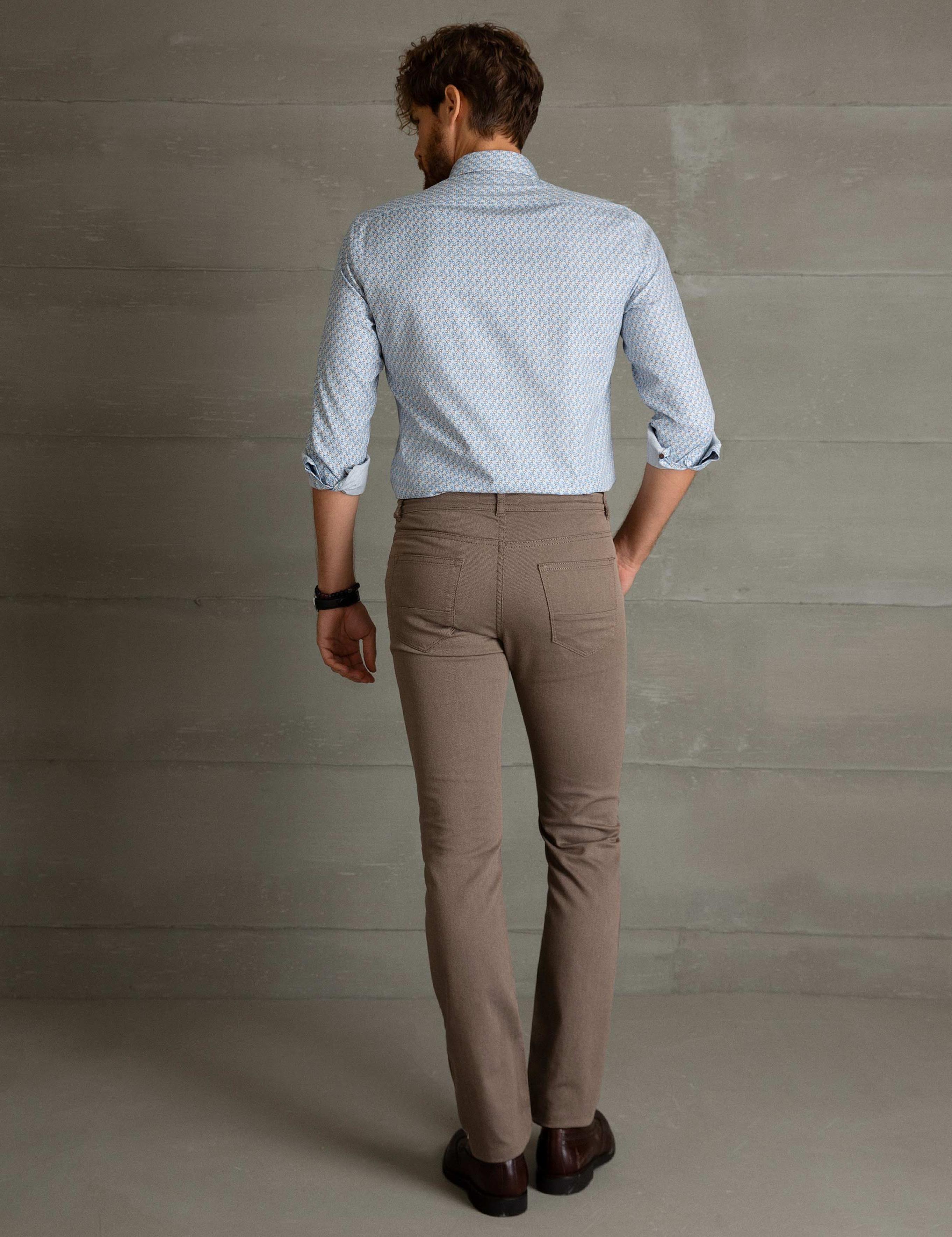 Açık Kahverengi Slim Fit Chino Pantolon