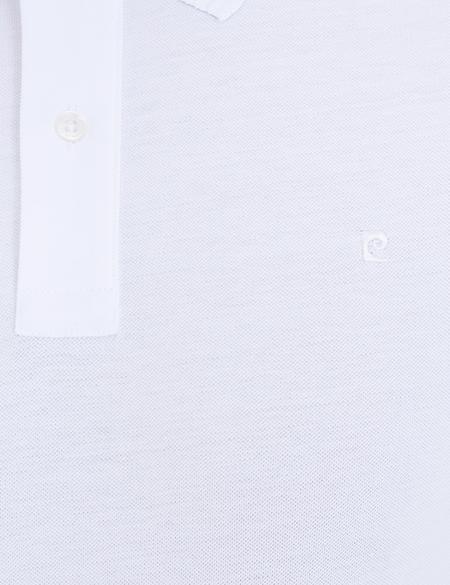 Beyaz Slim Fit Polo Yaka Basic Tişört - 50232382001