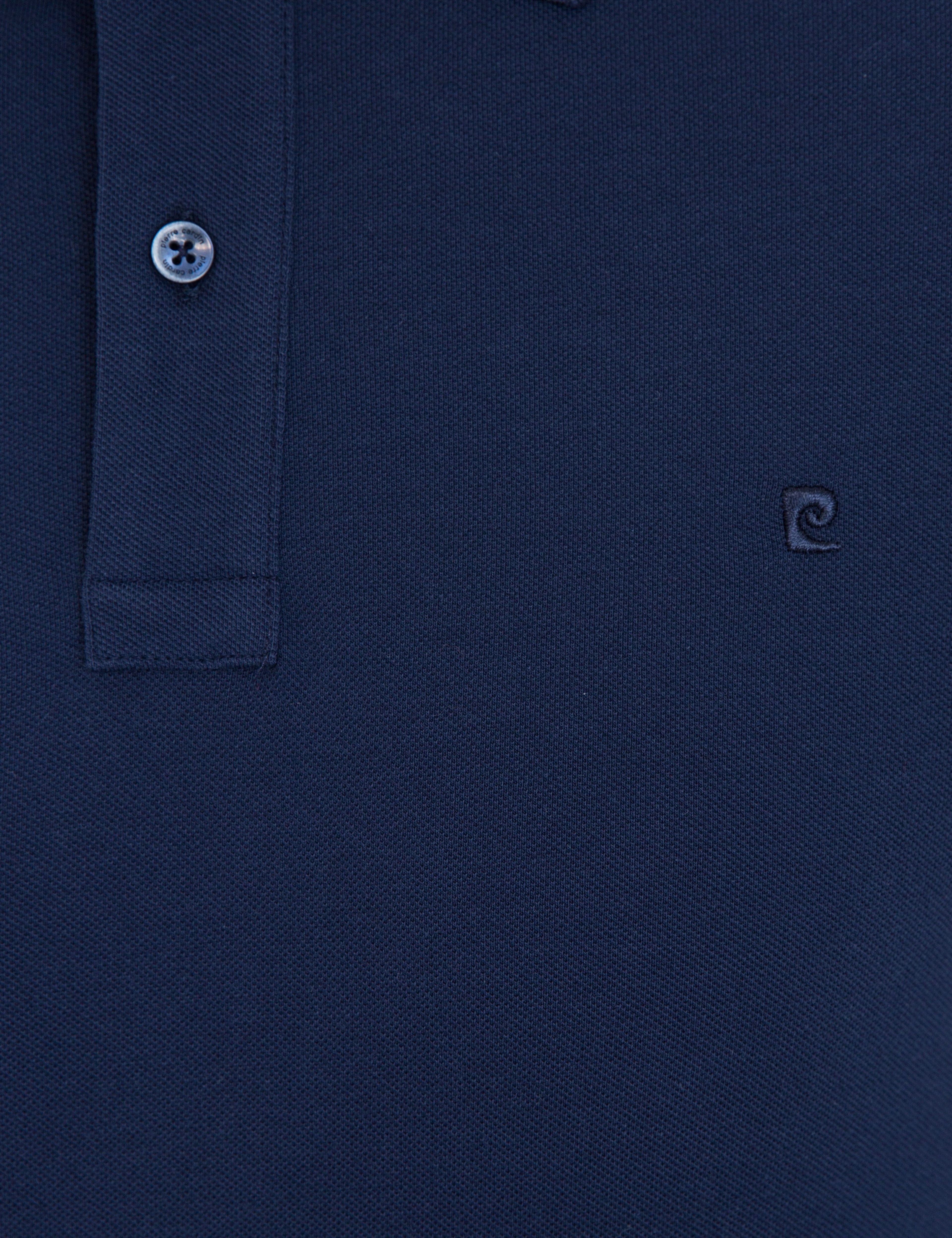 Koyu Lacivert Slim Fit Polo Yaka Basic Tişört