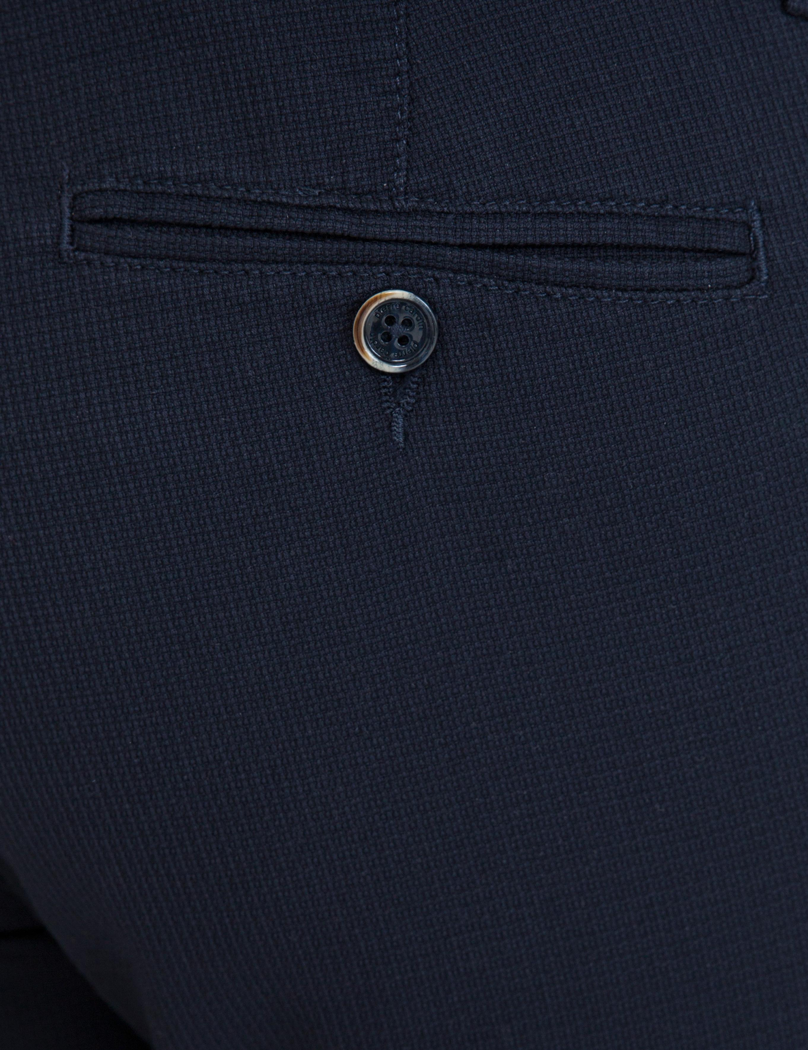 Lacivert Slim Fit Kanvas Pantolon