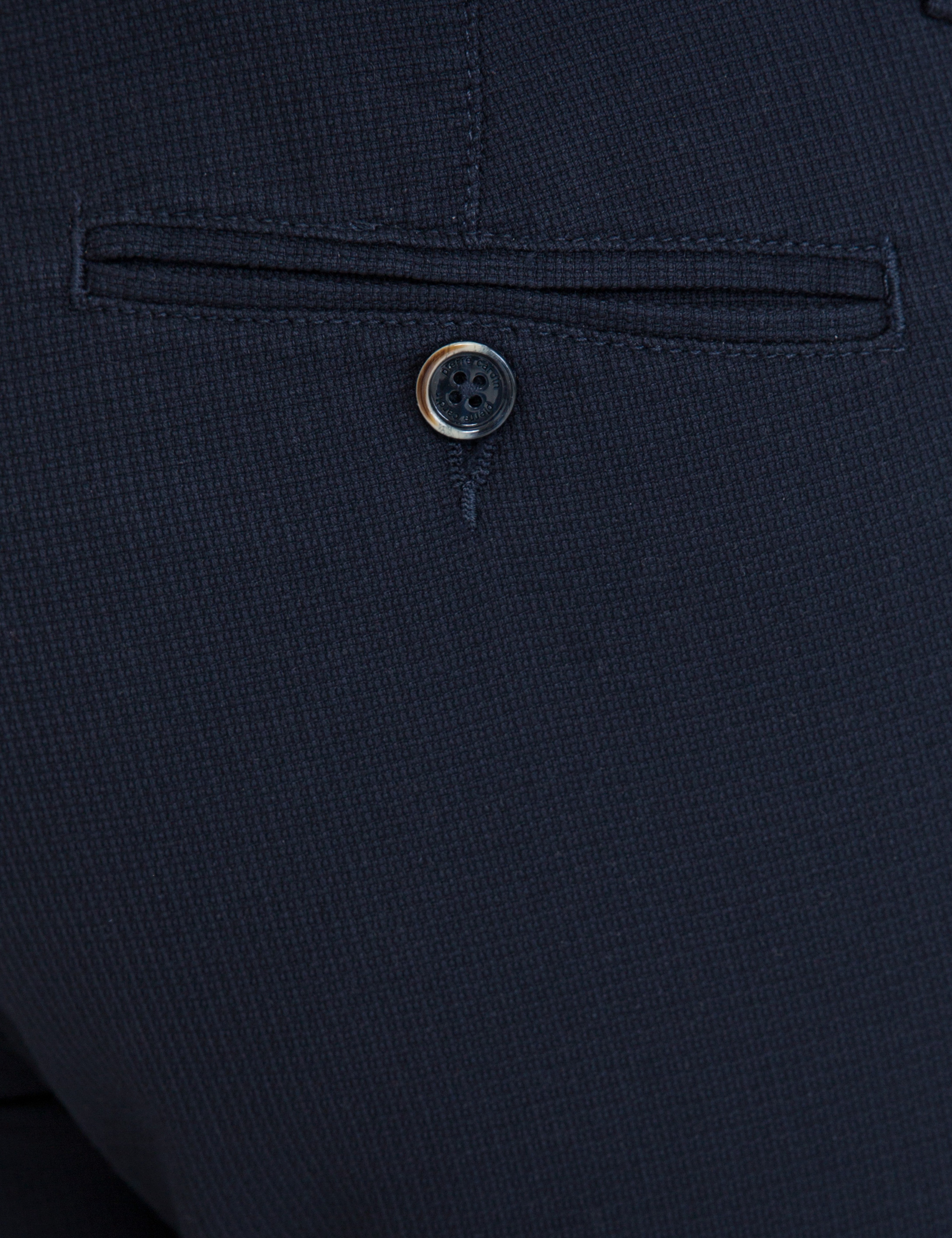 Lacivert Slim Fit Kanvas Pantolon