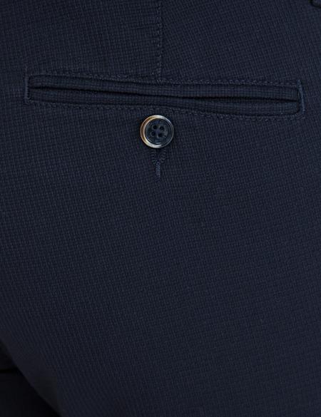 Lacivert Slim Fit Kanvas Pantolon - 50236096002