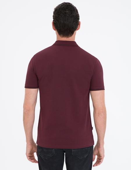 Bordo Slim Fit Basic Polo Yaka Tişört - 50239844032