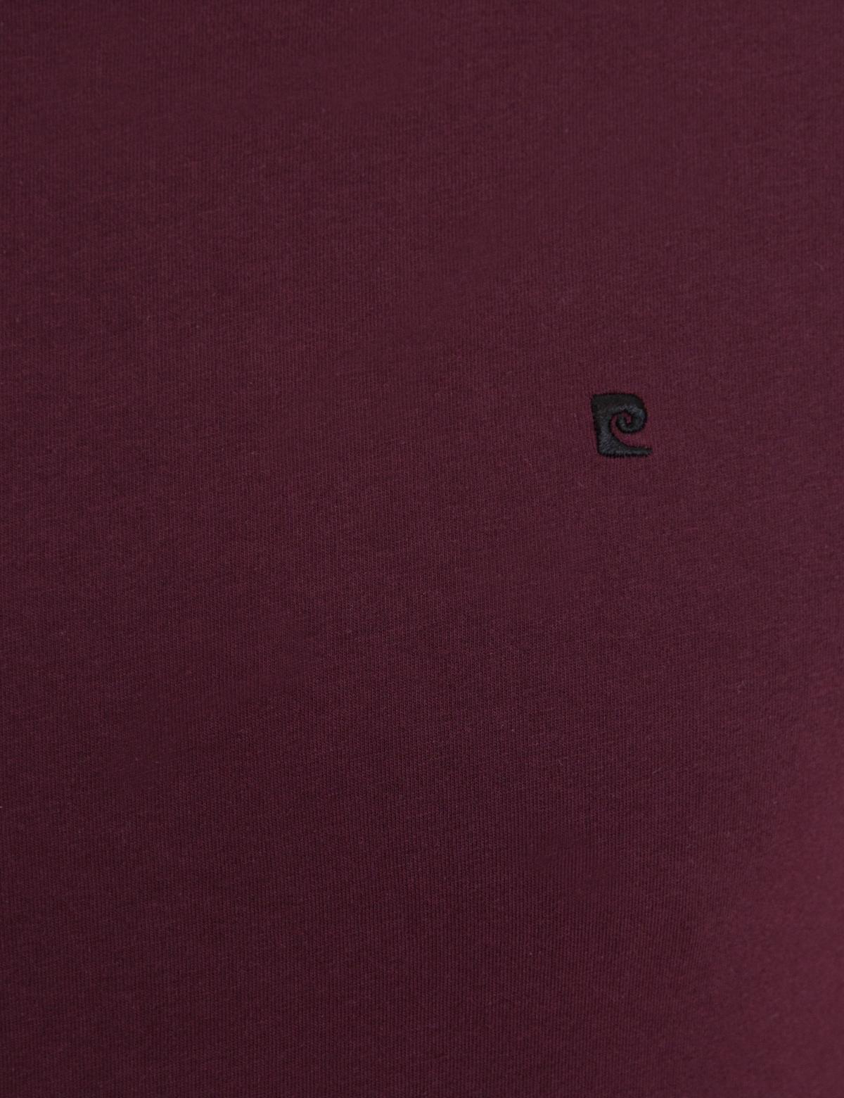 Bordo Slim Fit Bisiklet Yaka Basic Tişört - 50239845017