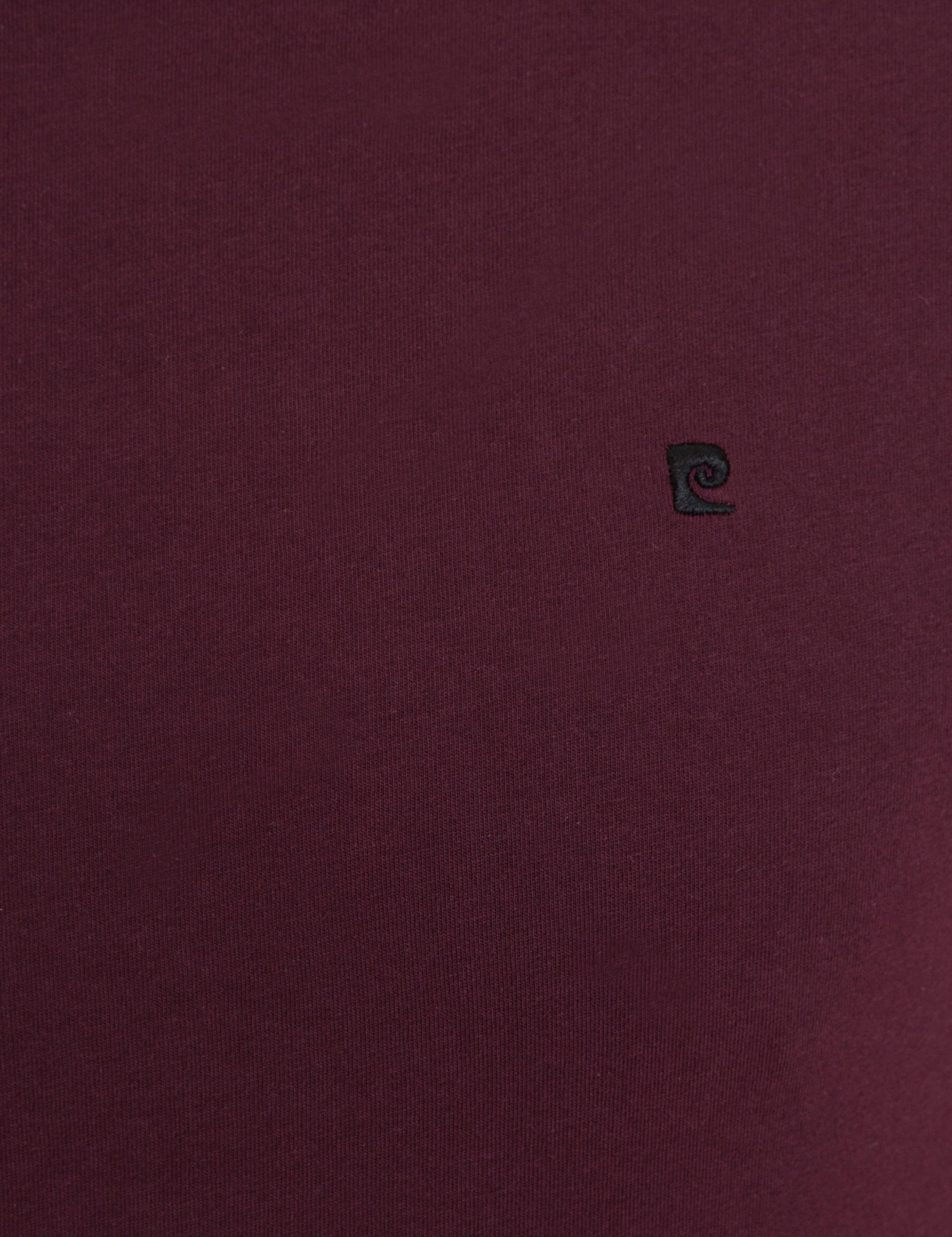 Bordo Slim Fit Bisiklet Yaka Basic Tişört