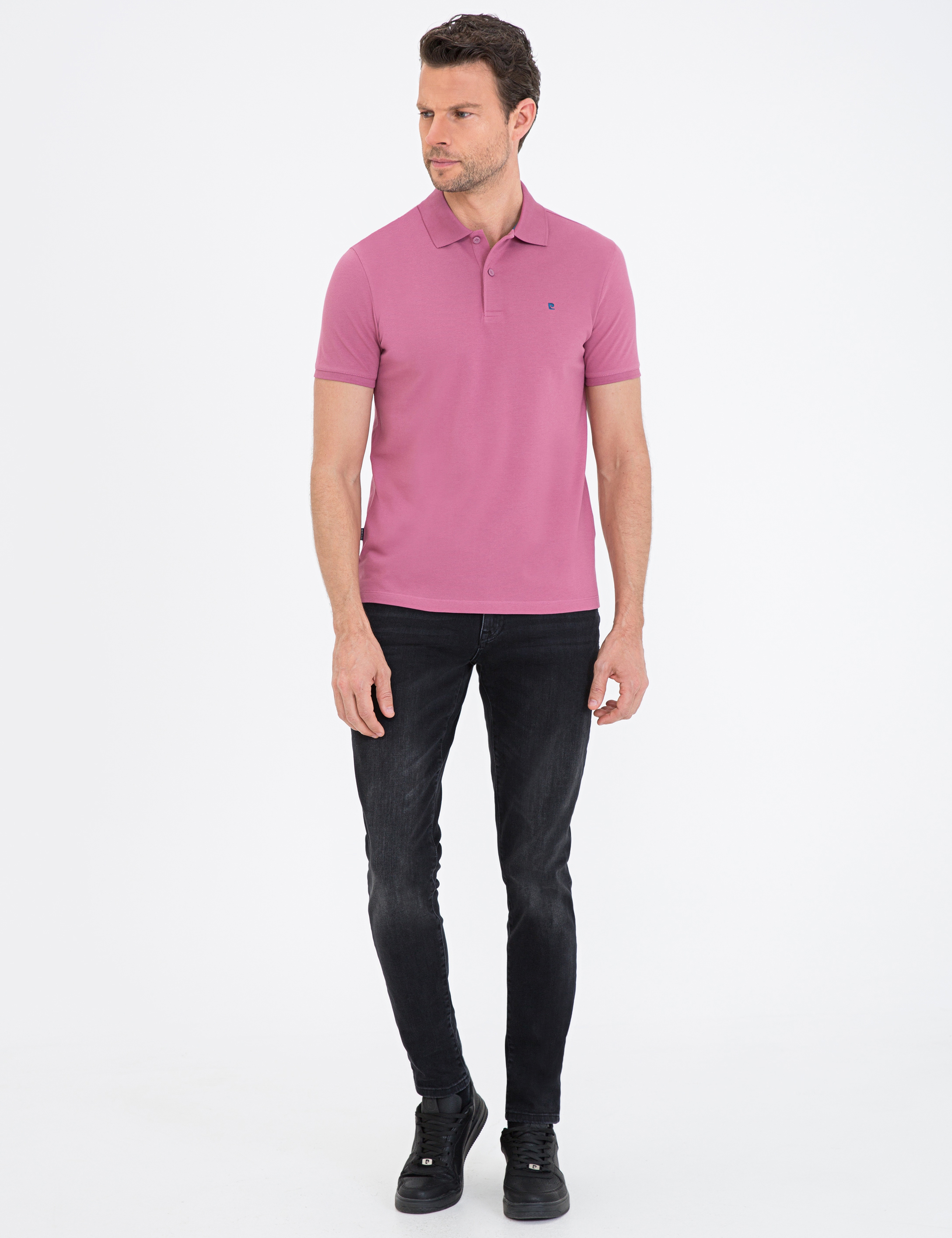Gül Kurusu Slim Fit Basic Polo Yaka T-Shirt