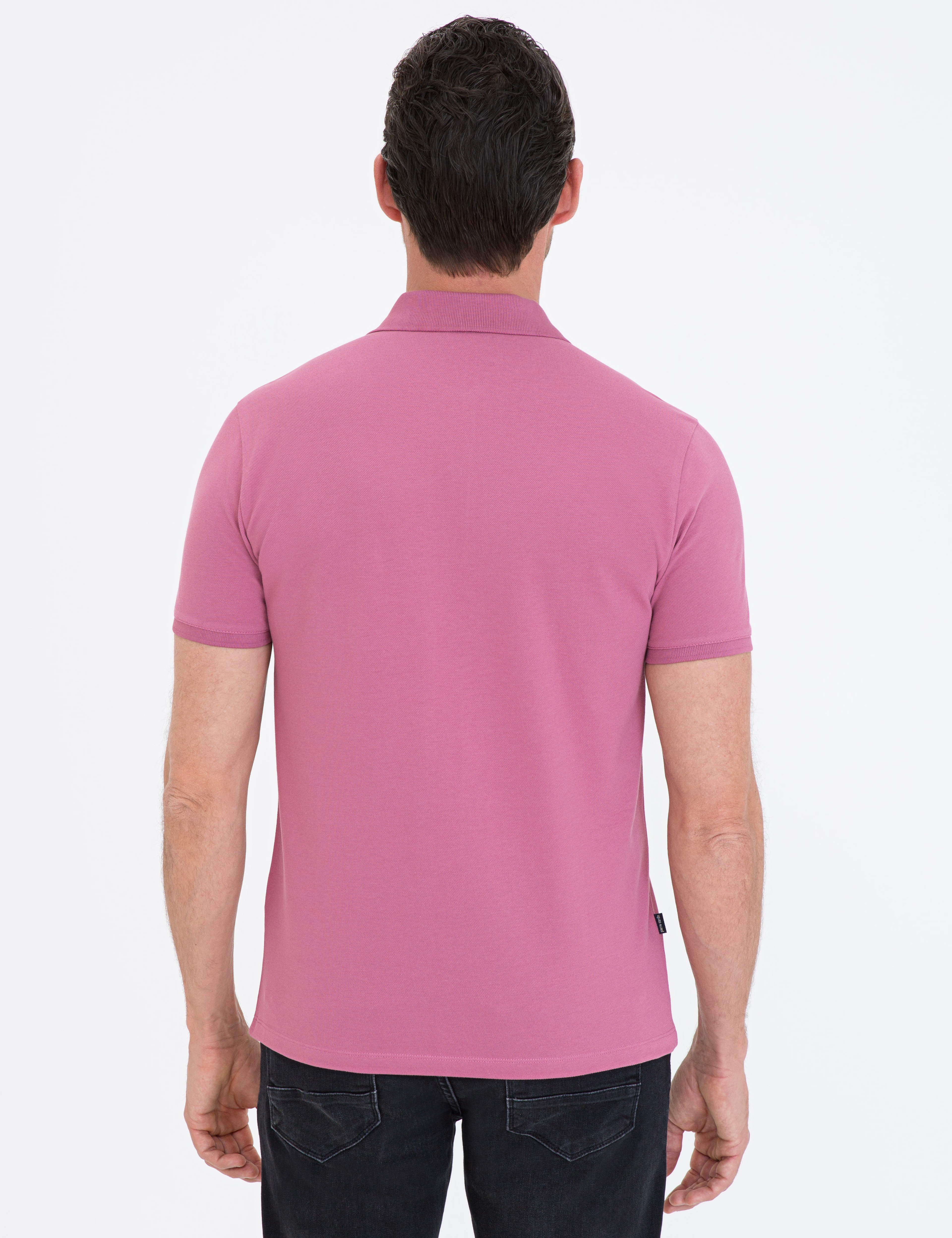 Gül Kurusu Slim Fit Basic Polo Yaka T-Shirt