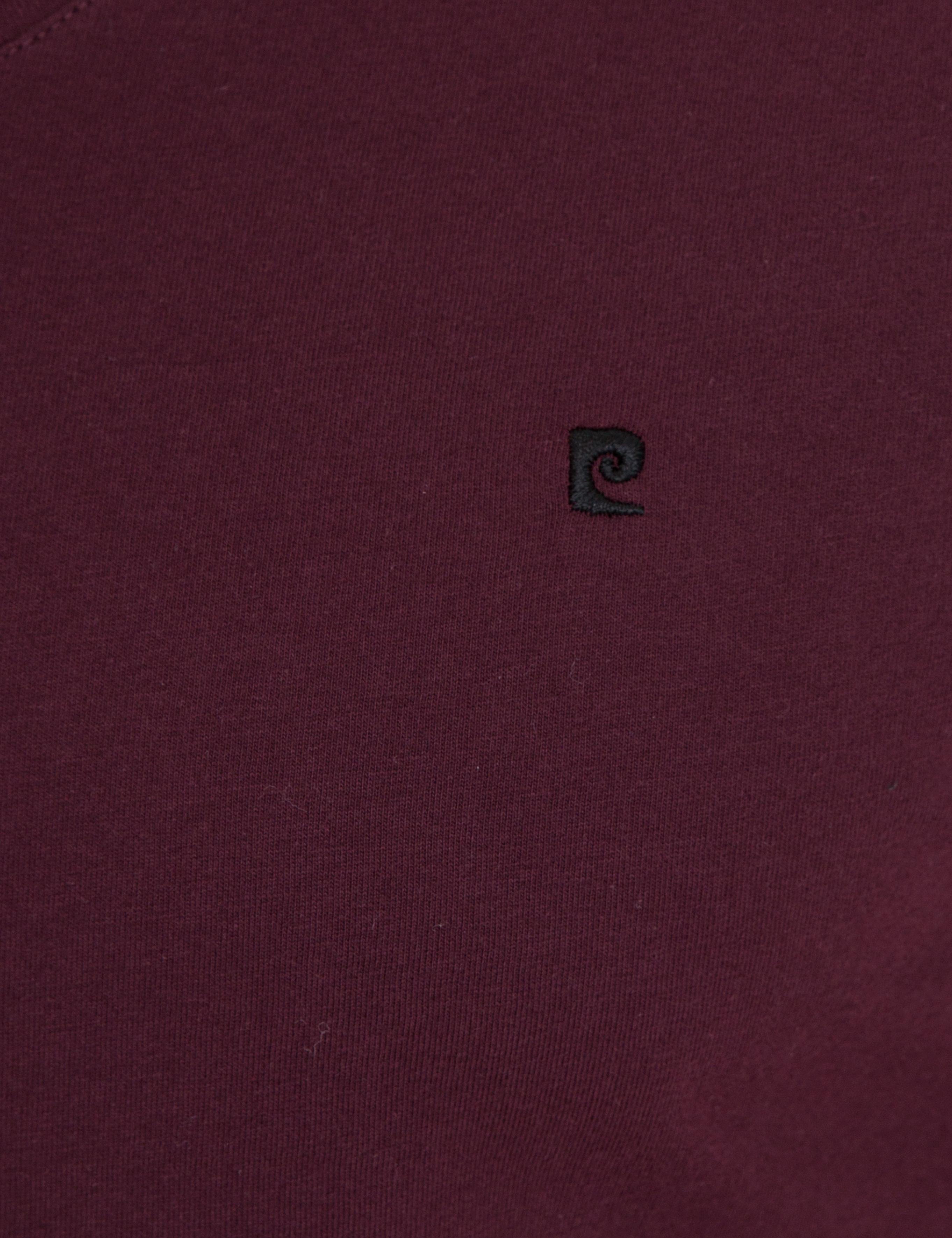 Bordo Slim Fit V Yaka Basic Tişört